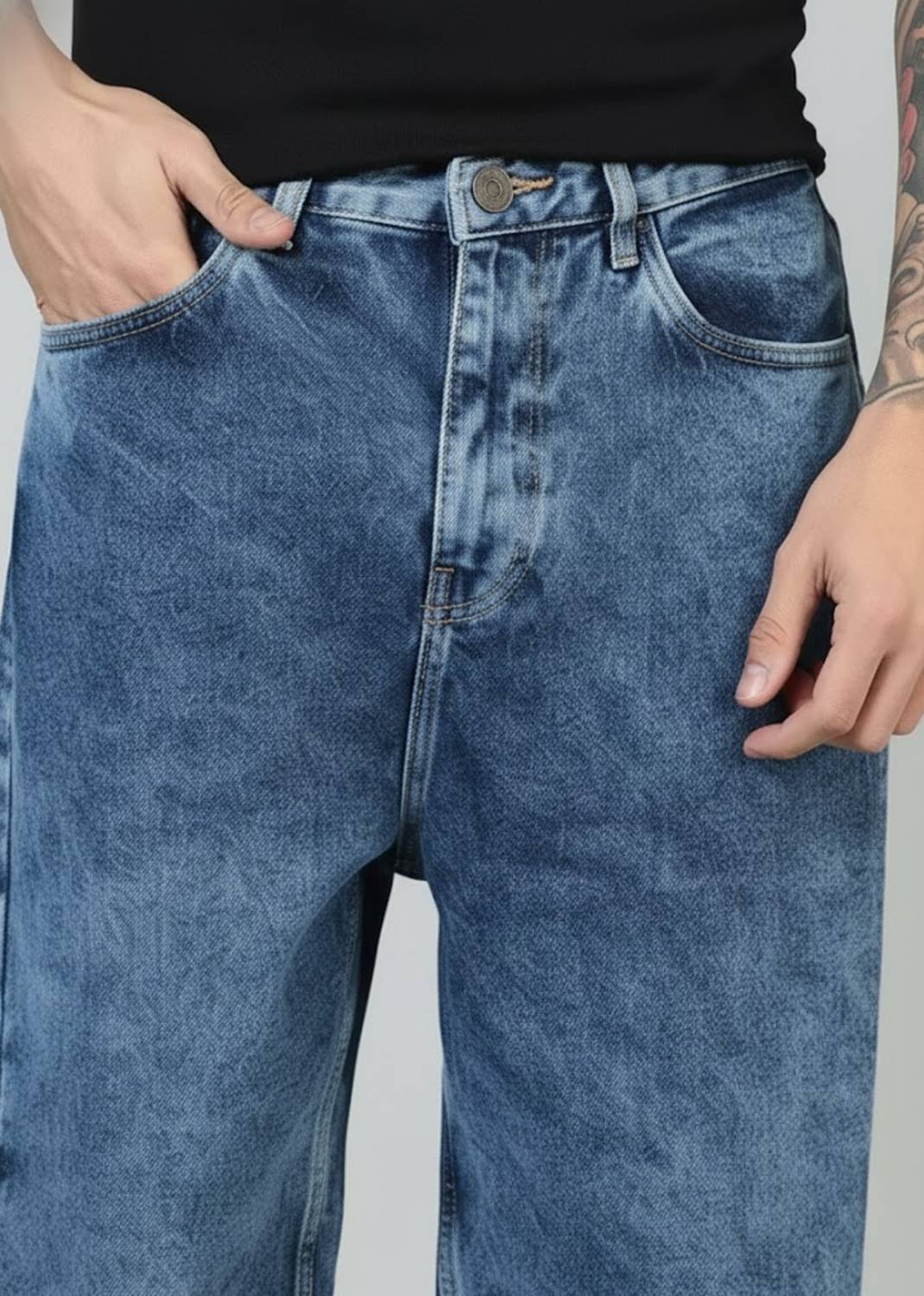 BREXX Loose Fit Men Blue Jeans - Image 3
