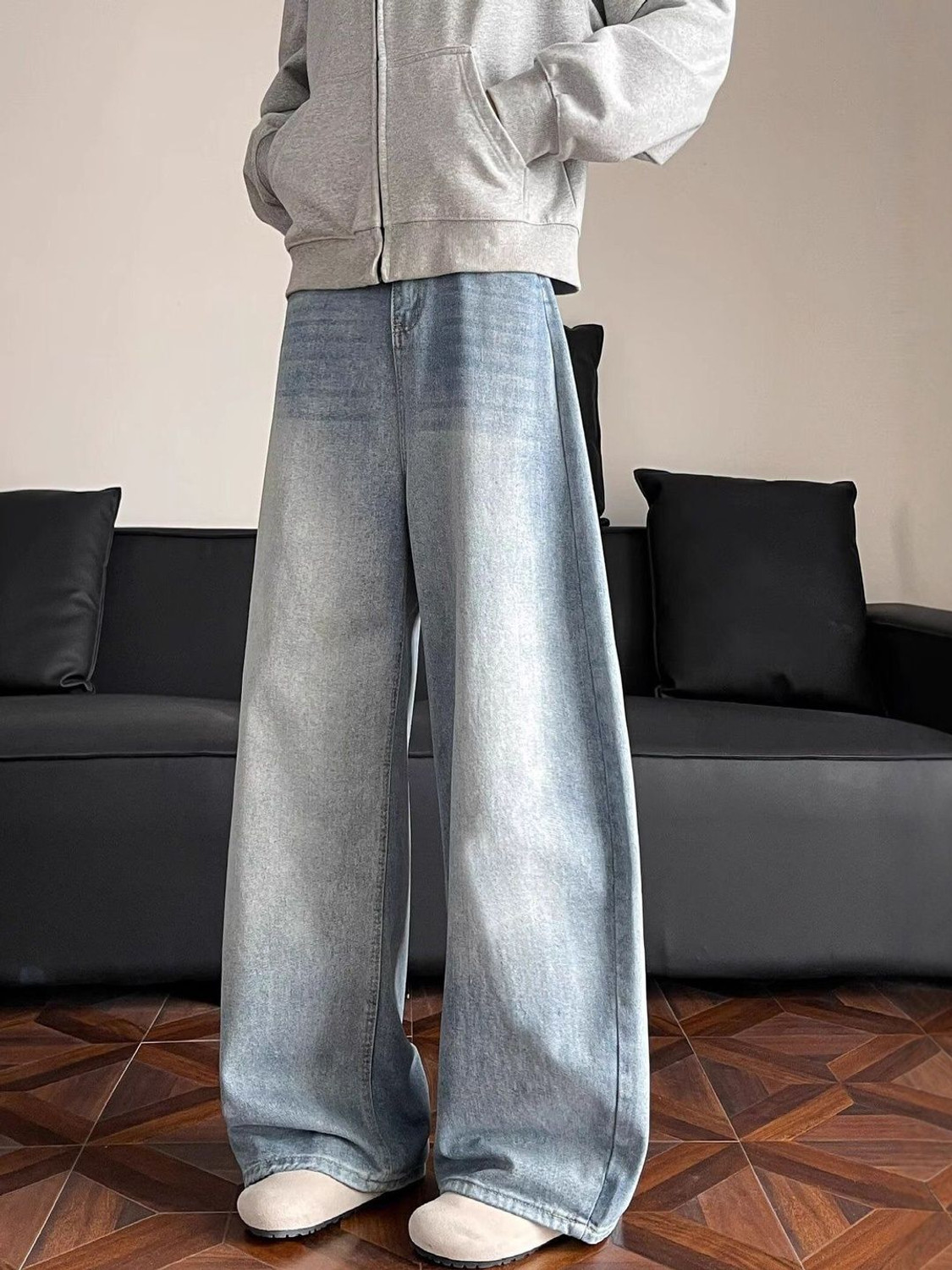 Image of Suo Boyfriend Men Blue Jeans