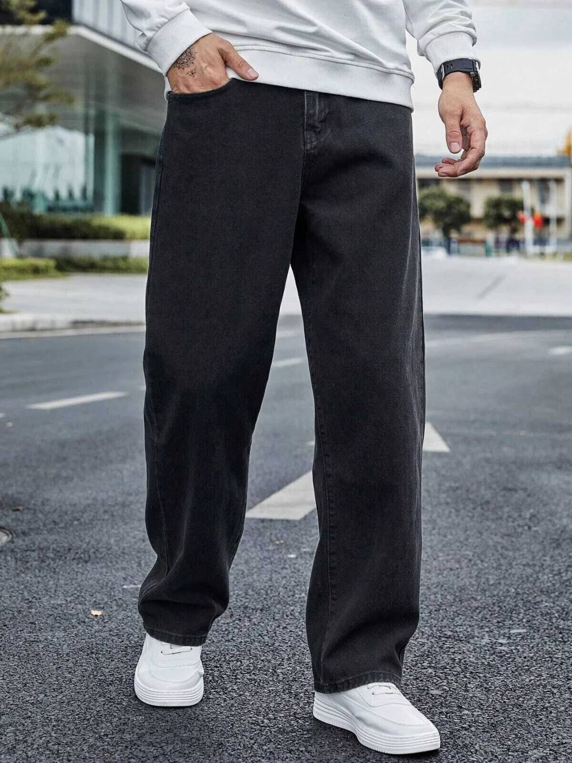 ZAYSH Loose Fit Black Jeans for Men - Image 4