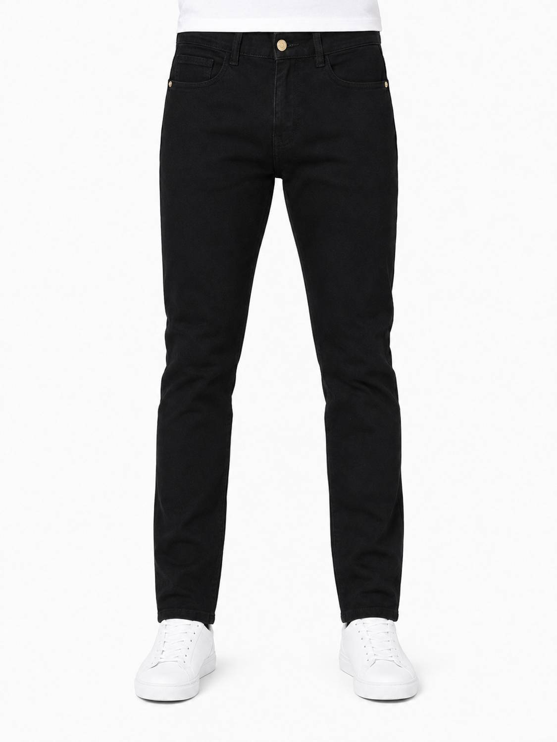 0-DEGREE Slim Men Black Jeans