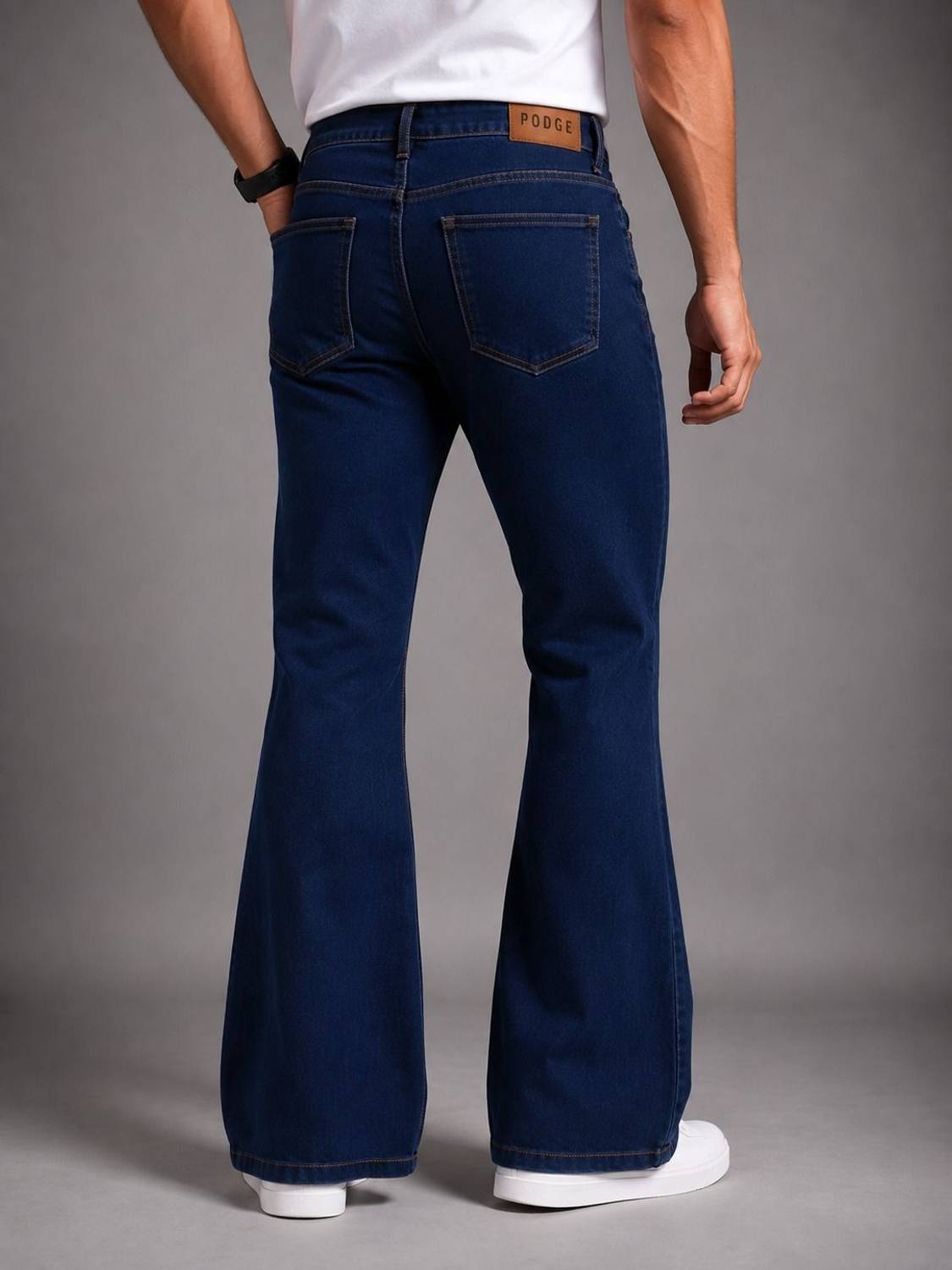 PODGE Boot-Leg Men Dark Blue Jeans - Image 3