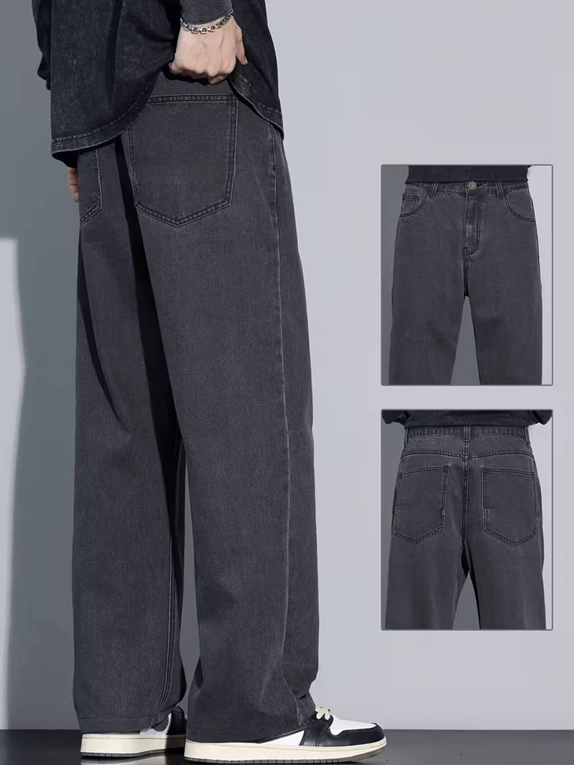 Tashanbaaz Men Dark Grey Jeans - Image 2