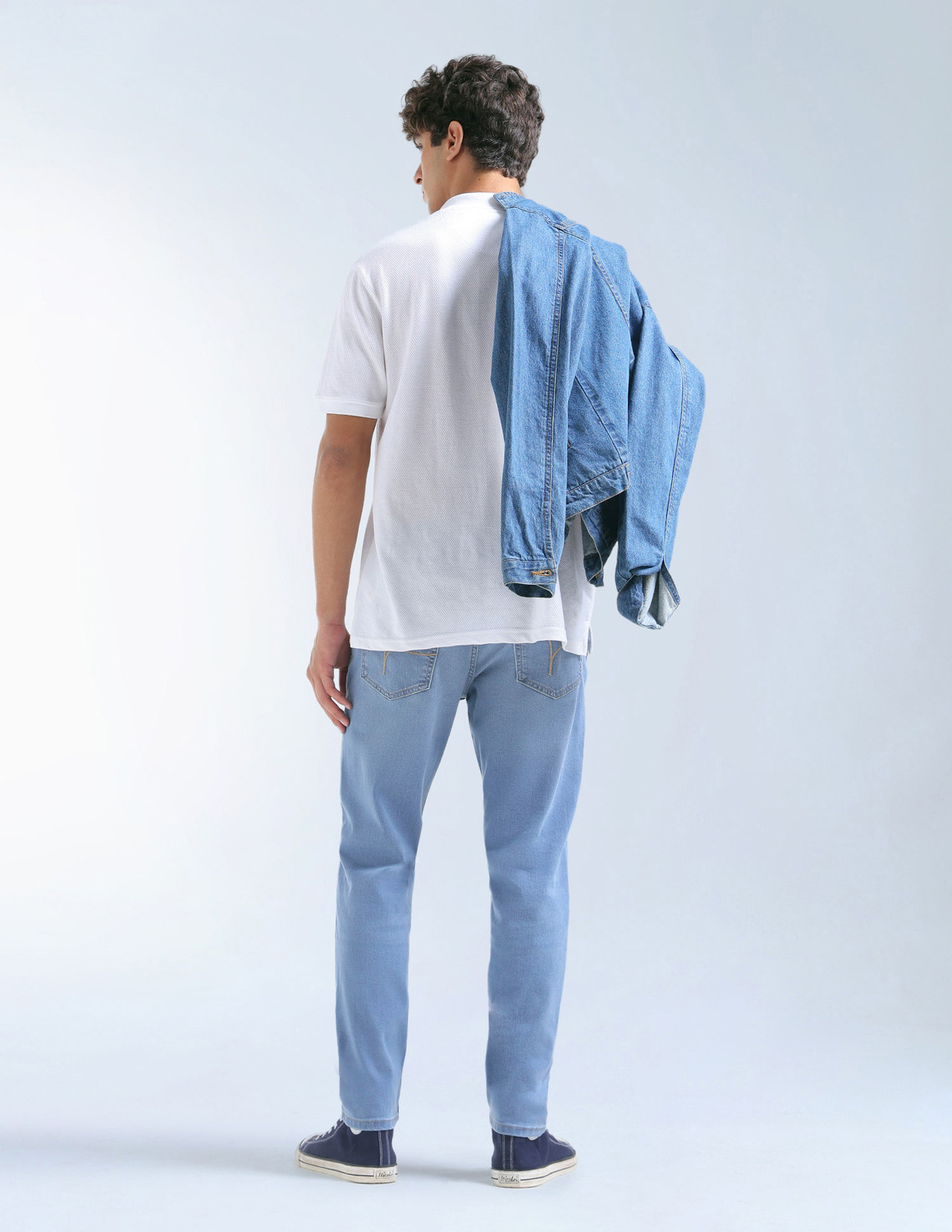 Image of FLYING MACHINE Relaxed Fit Men Blue Jeans
