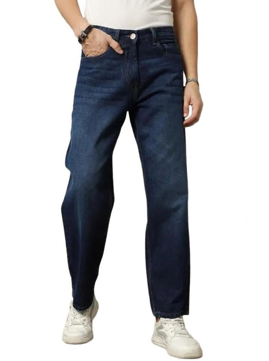Image of BREXX Relaxed Fit Men Dark Blue Jeans