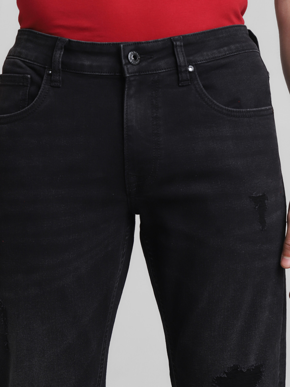 Image of JACK & JONES Slim Men Black Jeans
