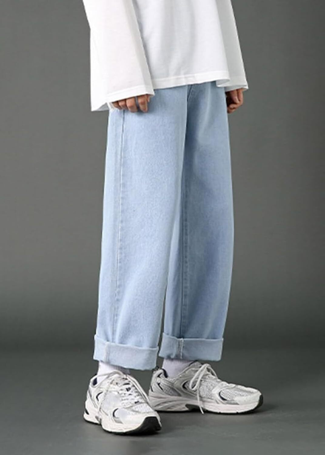 Image of JAARA Loose Fit Men Light Blue Jeans