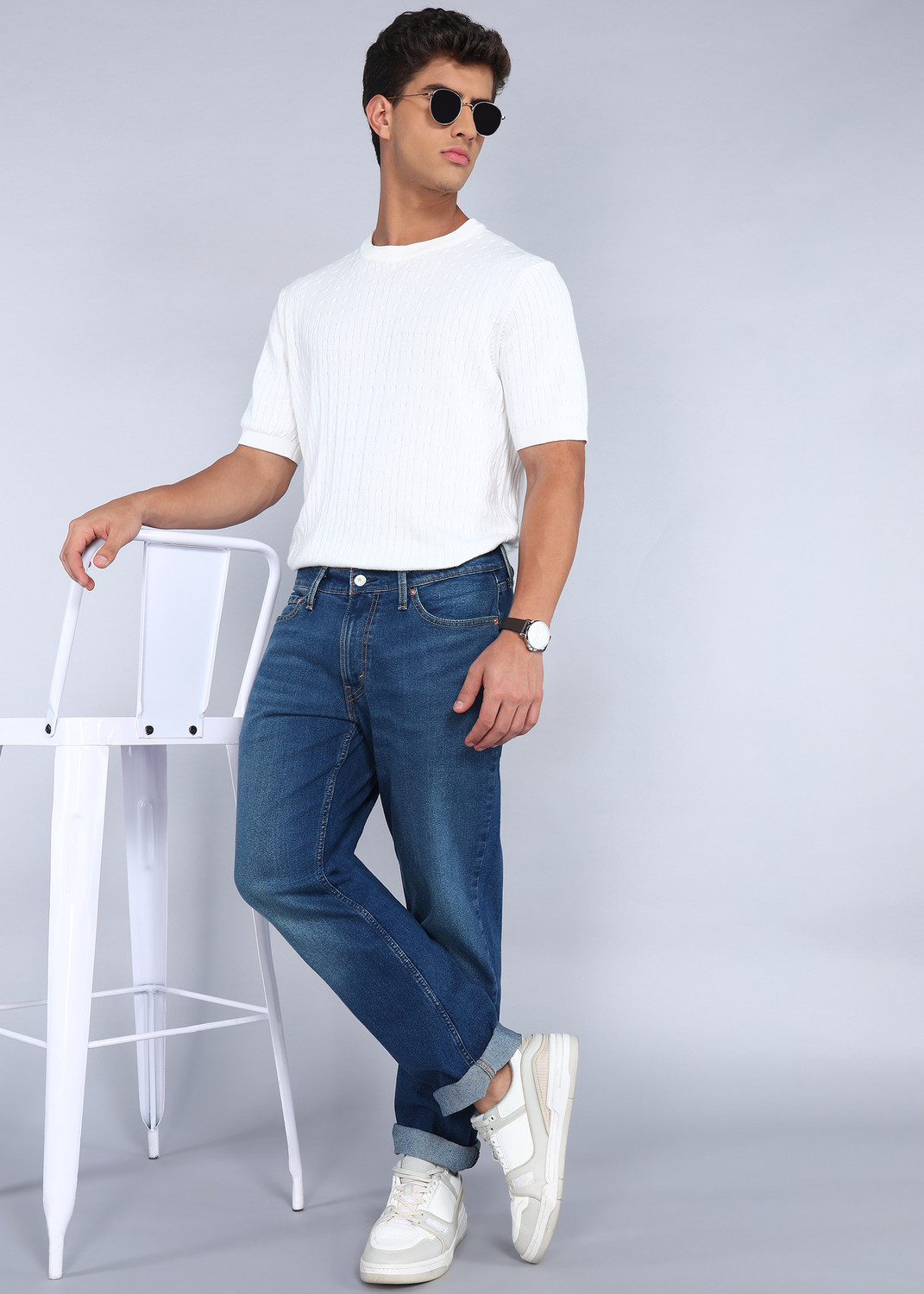 Image of LEVI'S Tapered Fit Men Dark Blue Jeans