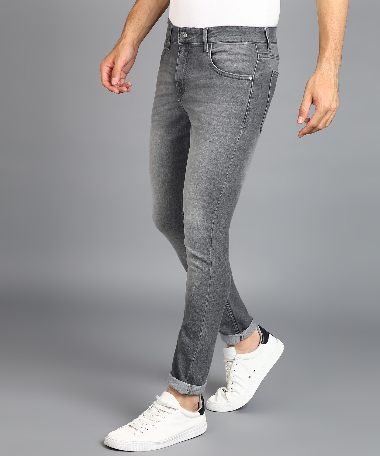 Image of Urbano Fashion Regular Men Dark Grey Jeans