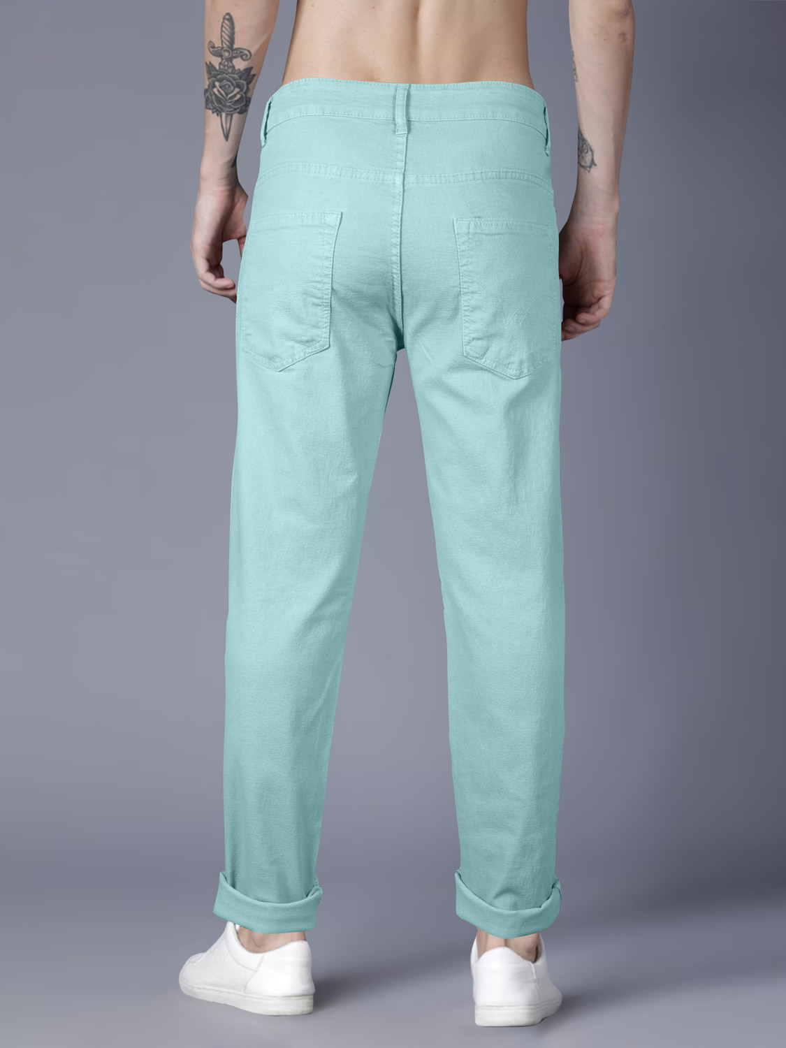 Image of JUST BLACK Regular Men Light Green Jeans