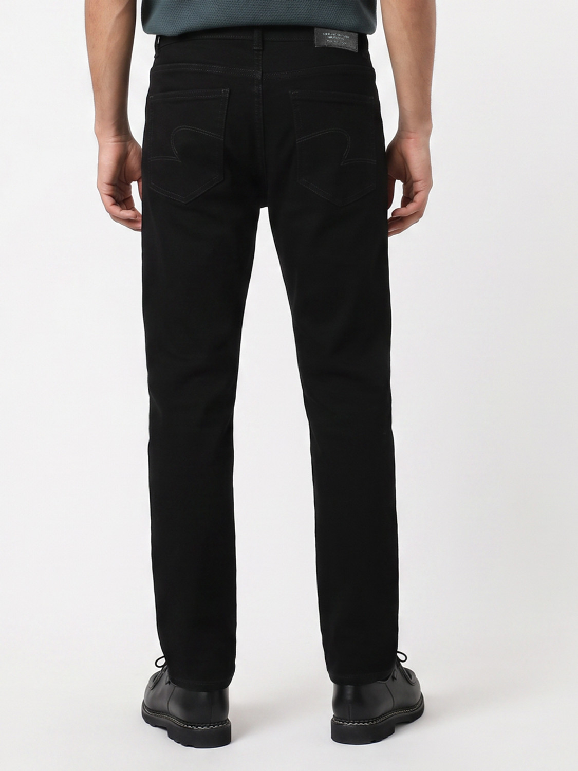 Image of Spykar Regular Men Black Jeans
