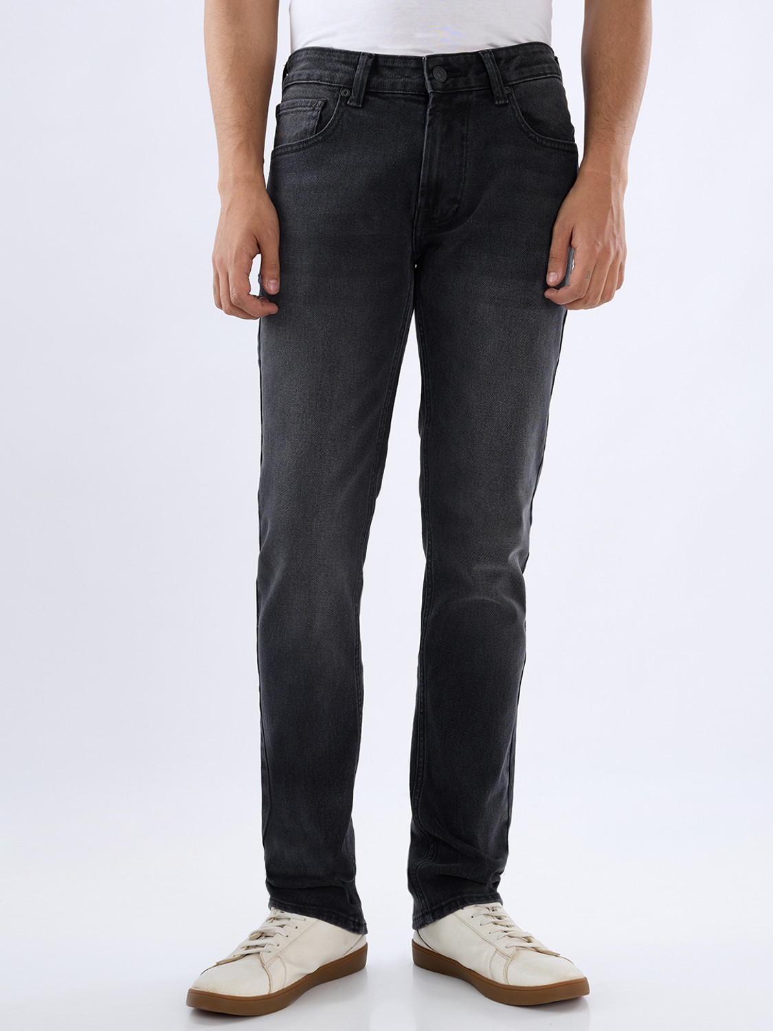 Image of Spykar Regular Men Black Jeans