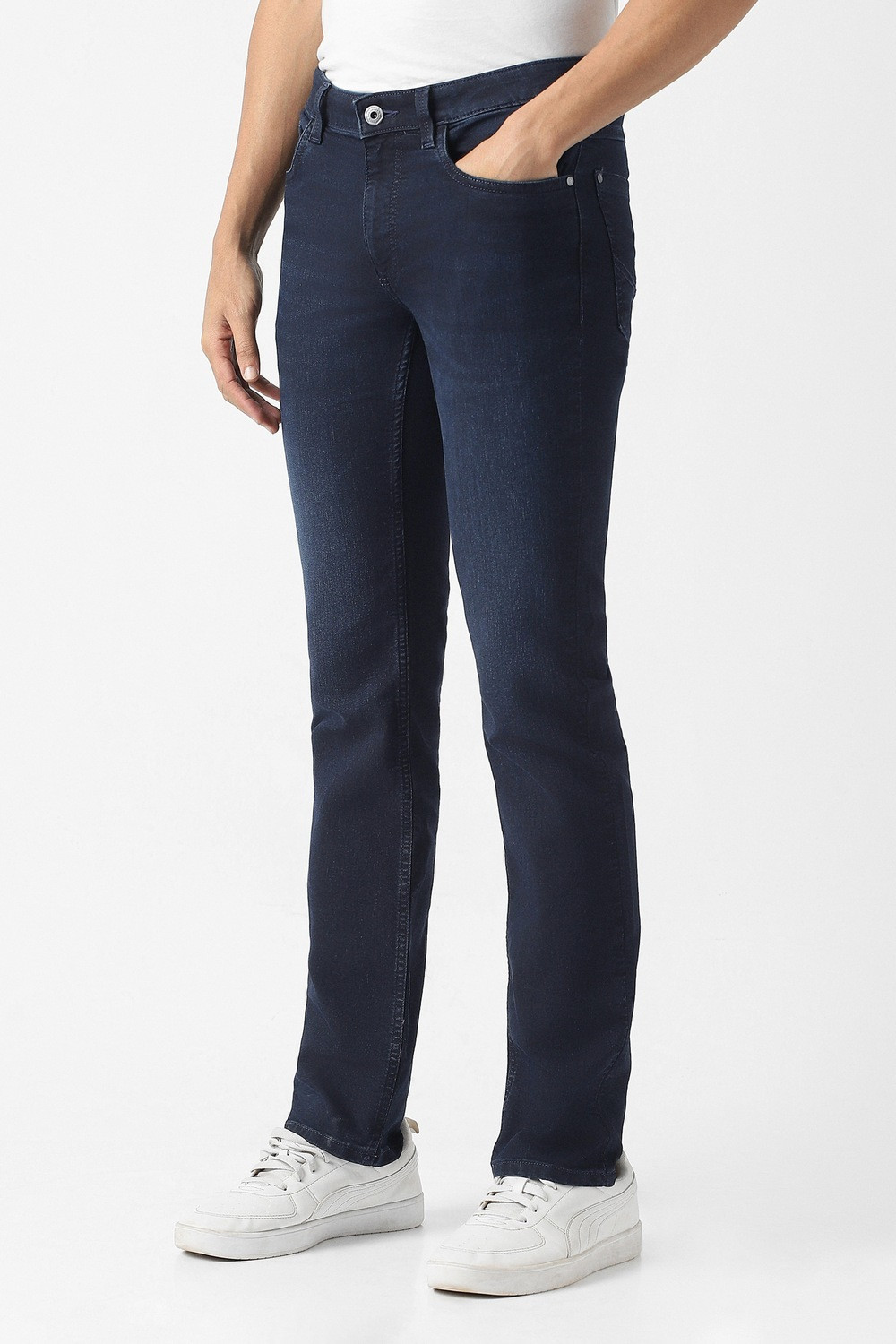 Image of VAN HEUSEN Slim Men Dark Blue Jeans