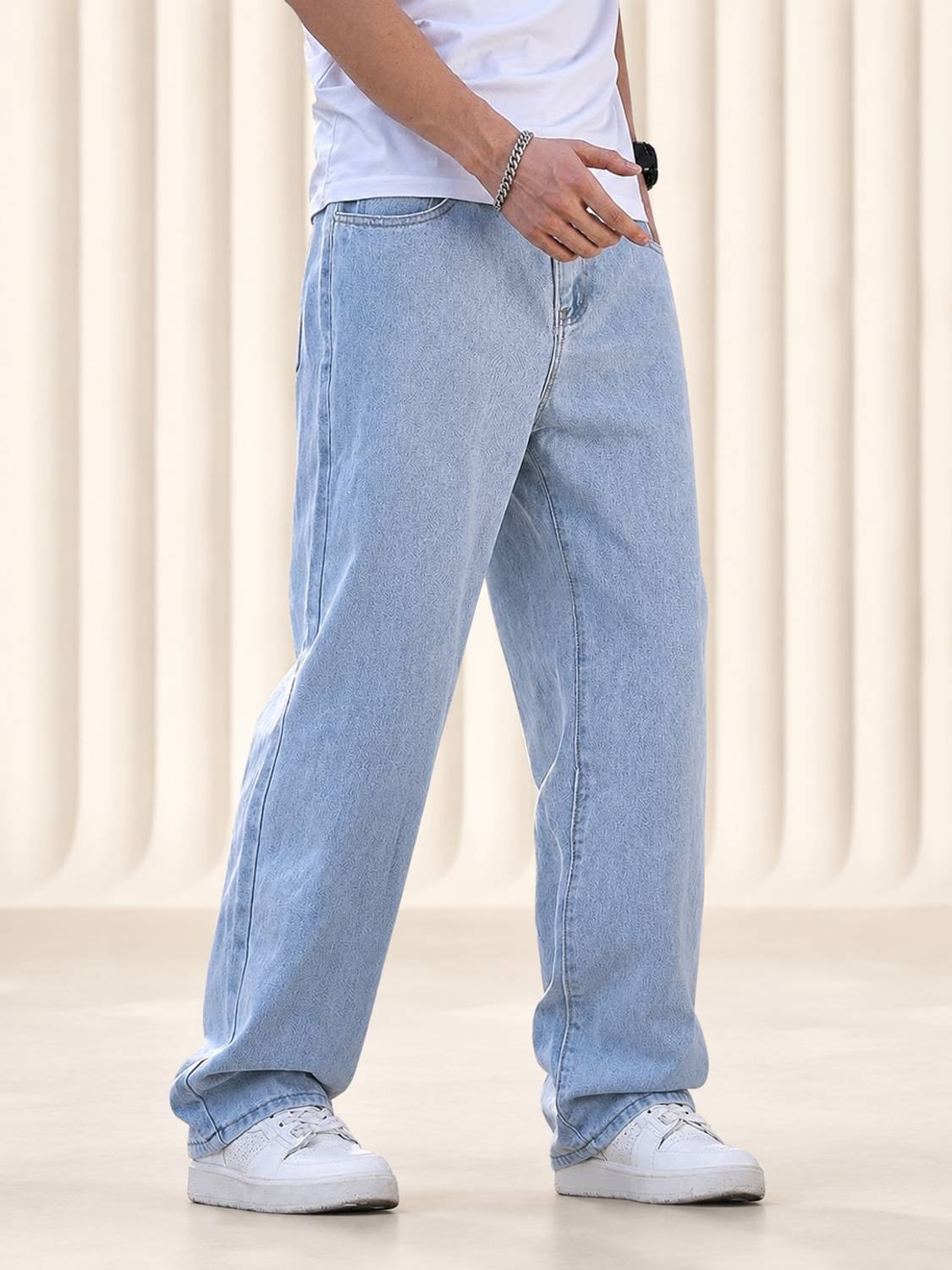 STARVIELLE Men Light Blue Jeans - Image 3