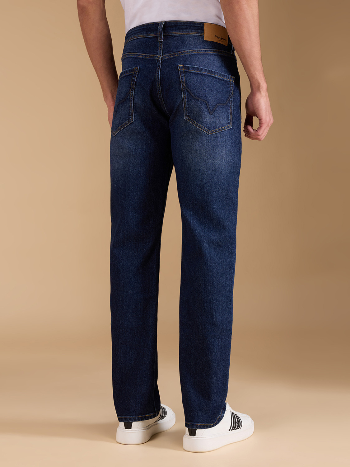 Image of Pepe Jeans Straight Fit Men Dark Blue Jeans