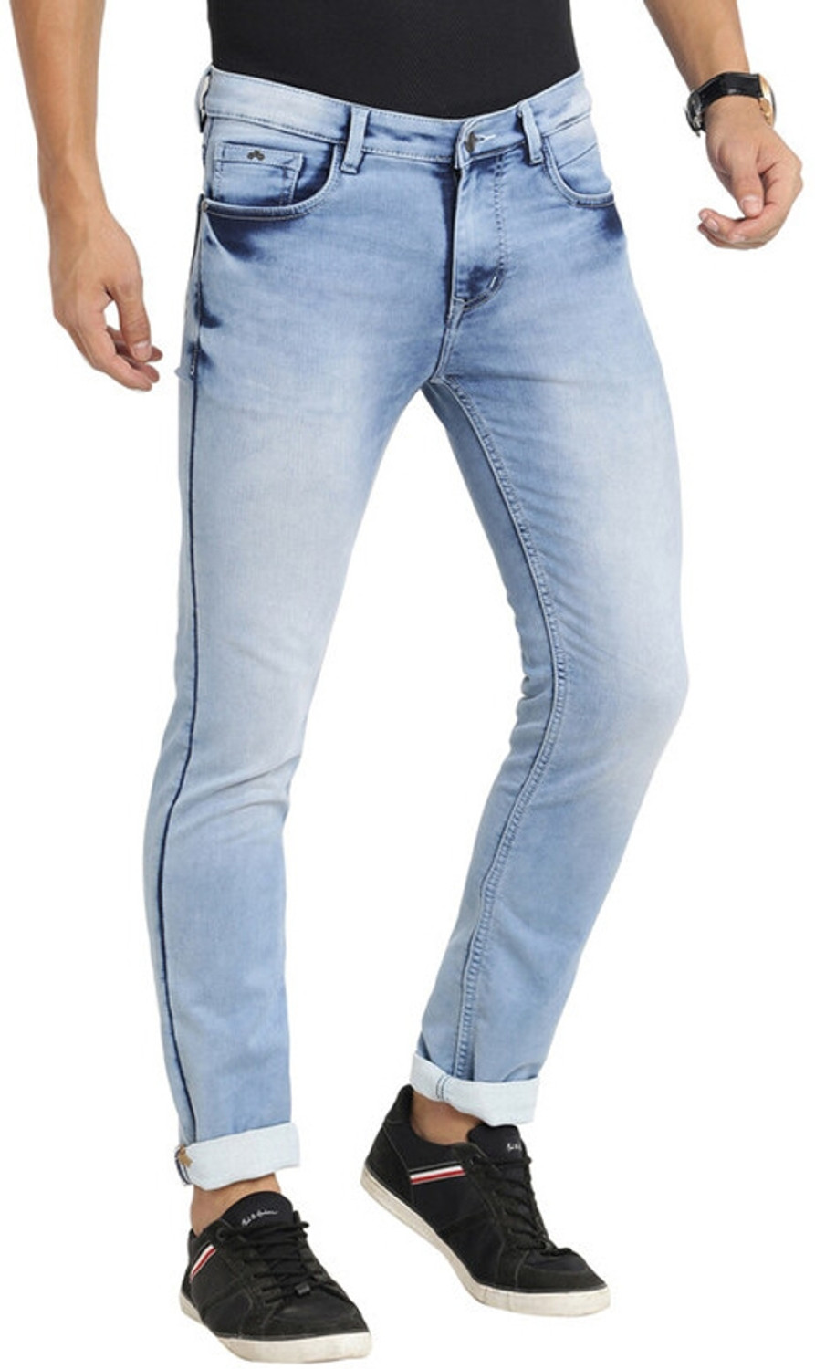 Image of TURTLE Tapered Fit Men Blue Jeans
