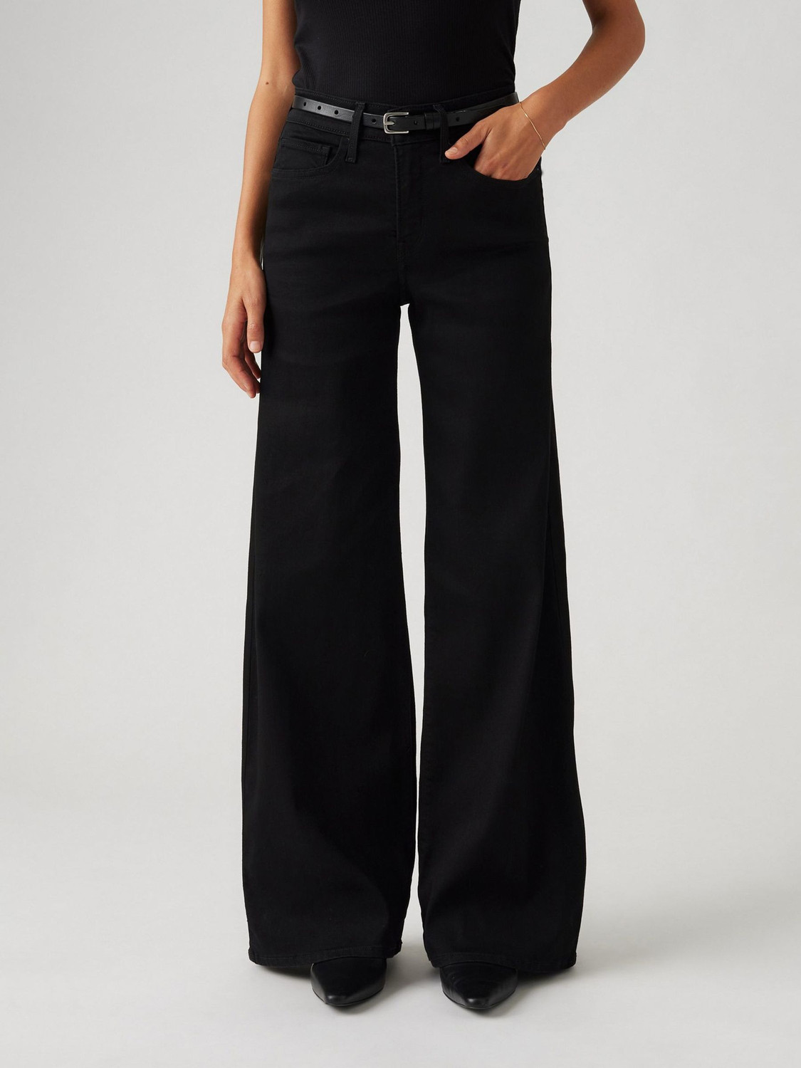 Image of KOTTY Flared Women Black Jeans