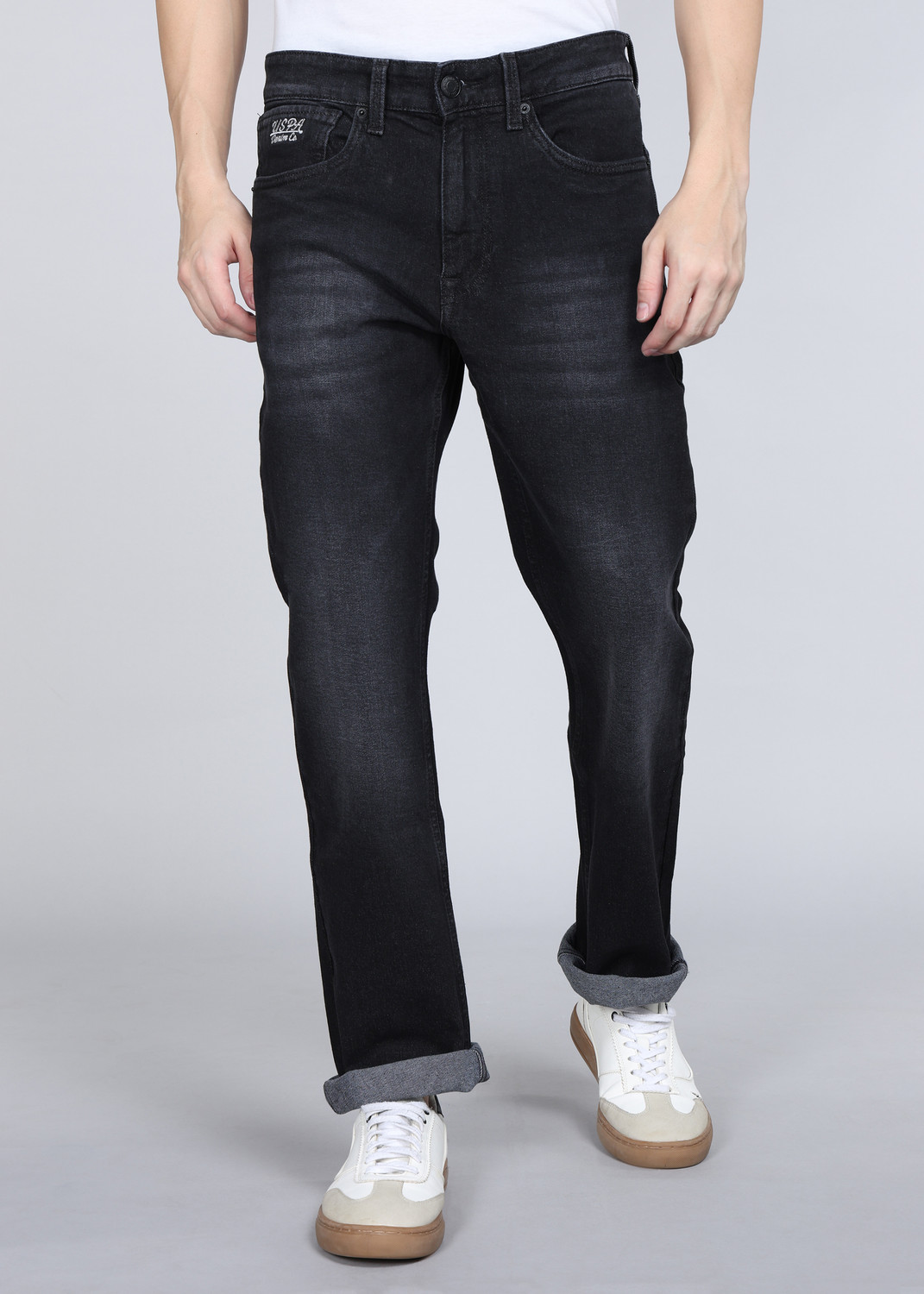 Image of U.S. Polo Assn. Denim Co. Regular Men Black Jeans