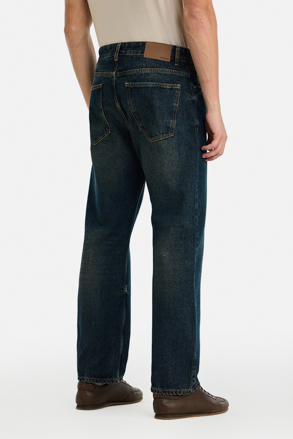 Image of Snitch Straight Fit Men Dark Blue Jeans
