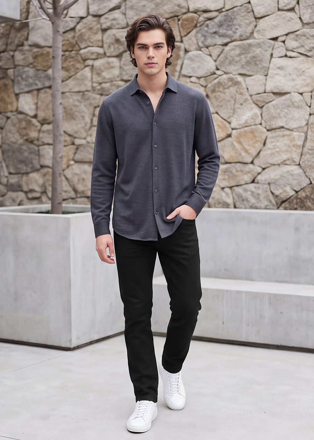 Image of INTEGRITI Men Straight Fit Mid Rise Black Jeans