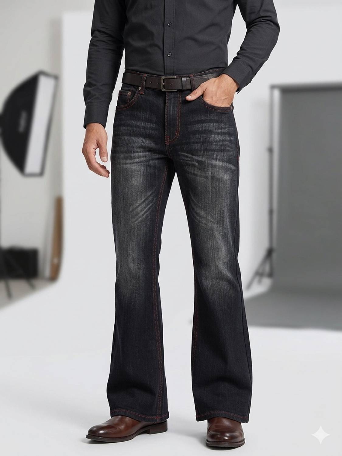 APJ Boot-Leg Black Jeans - Image 2