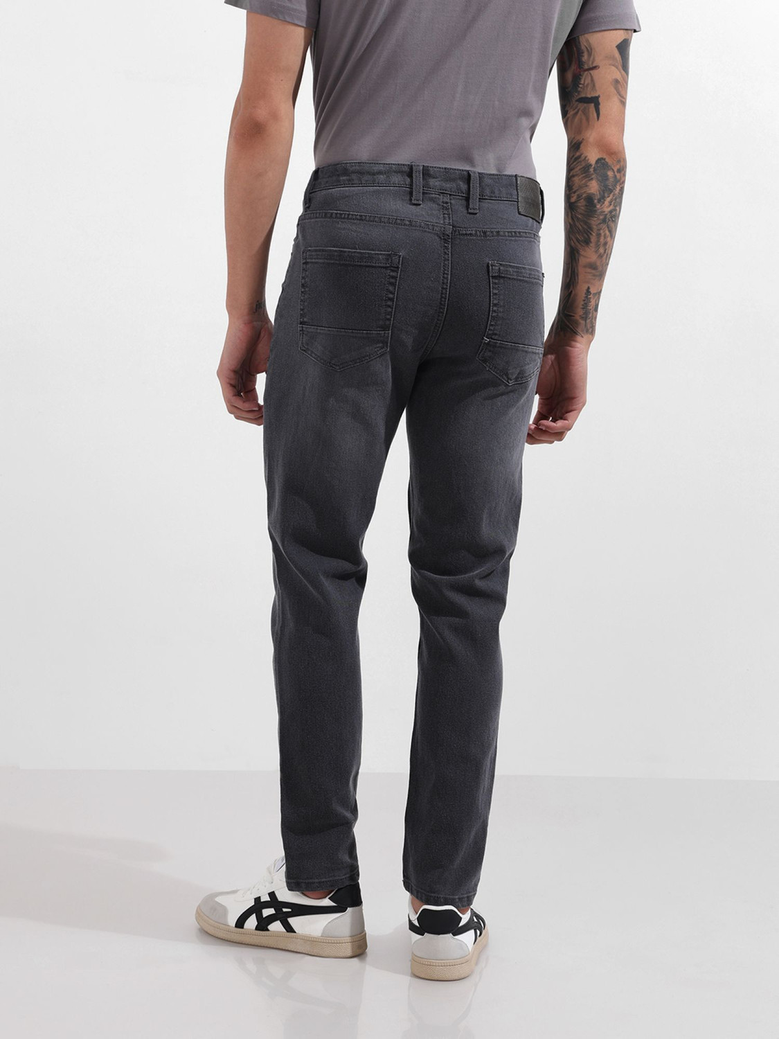 Image of The Indian Garage Co. Slim Men Grey Jeans