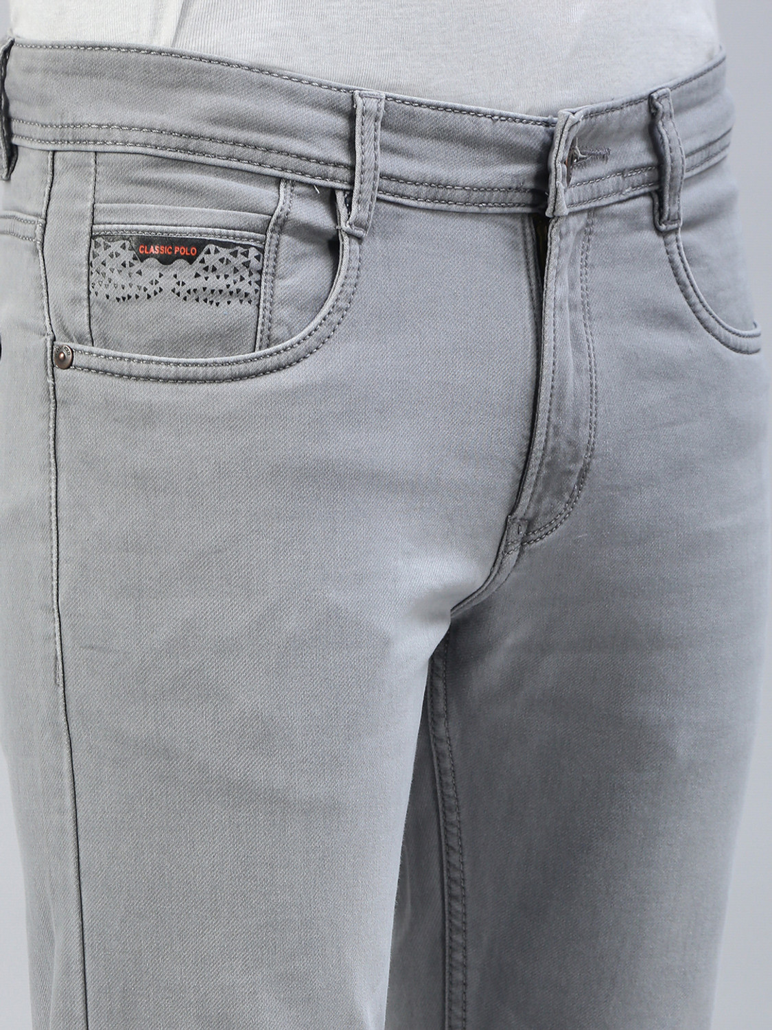 Image of Classic Polo Slim Men Grey Jeans