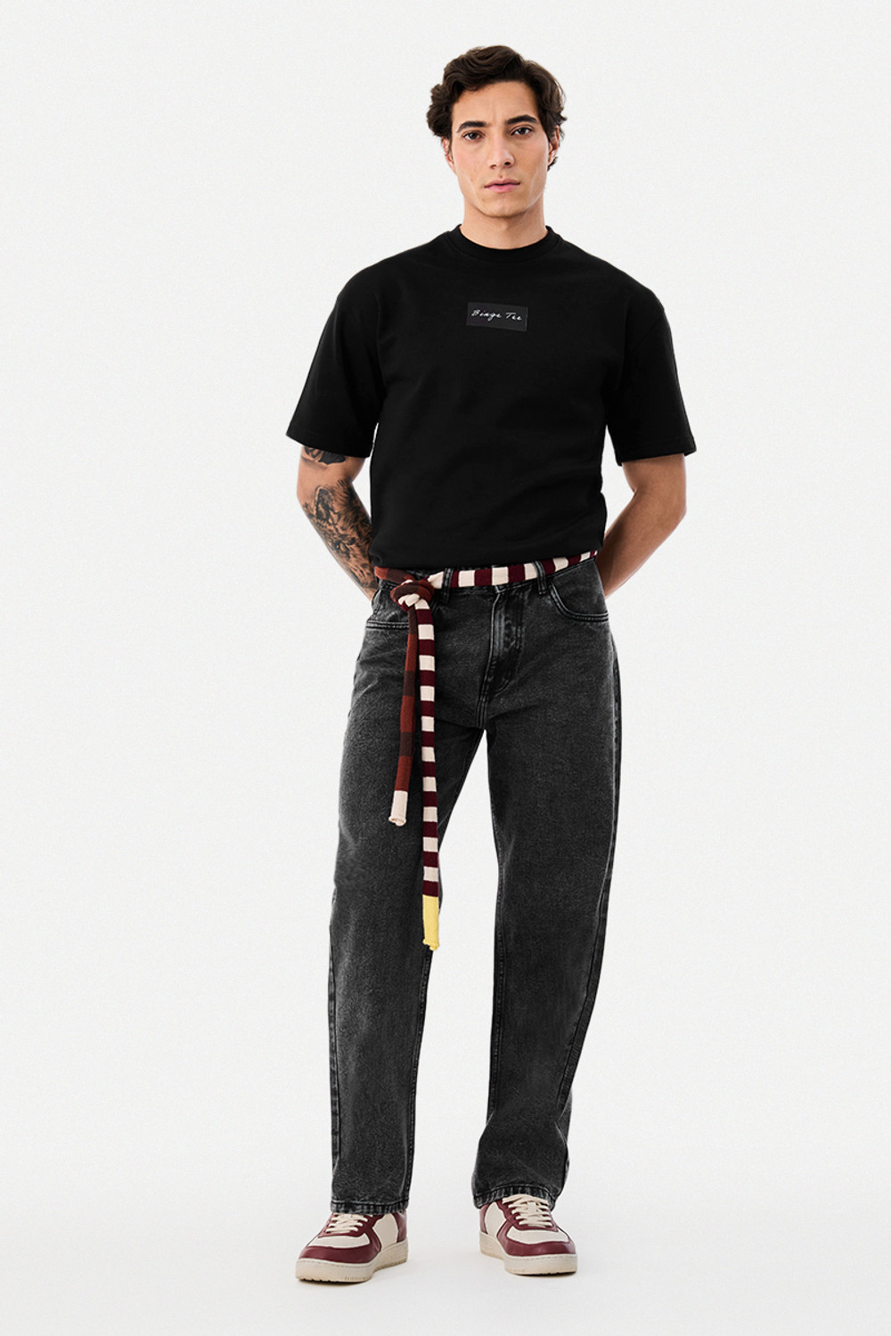 Image of Snitch Loose Fit Men Black Jeans