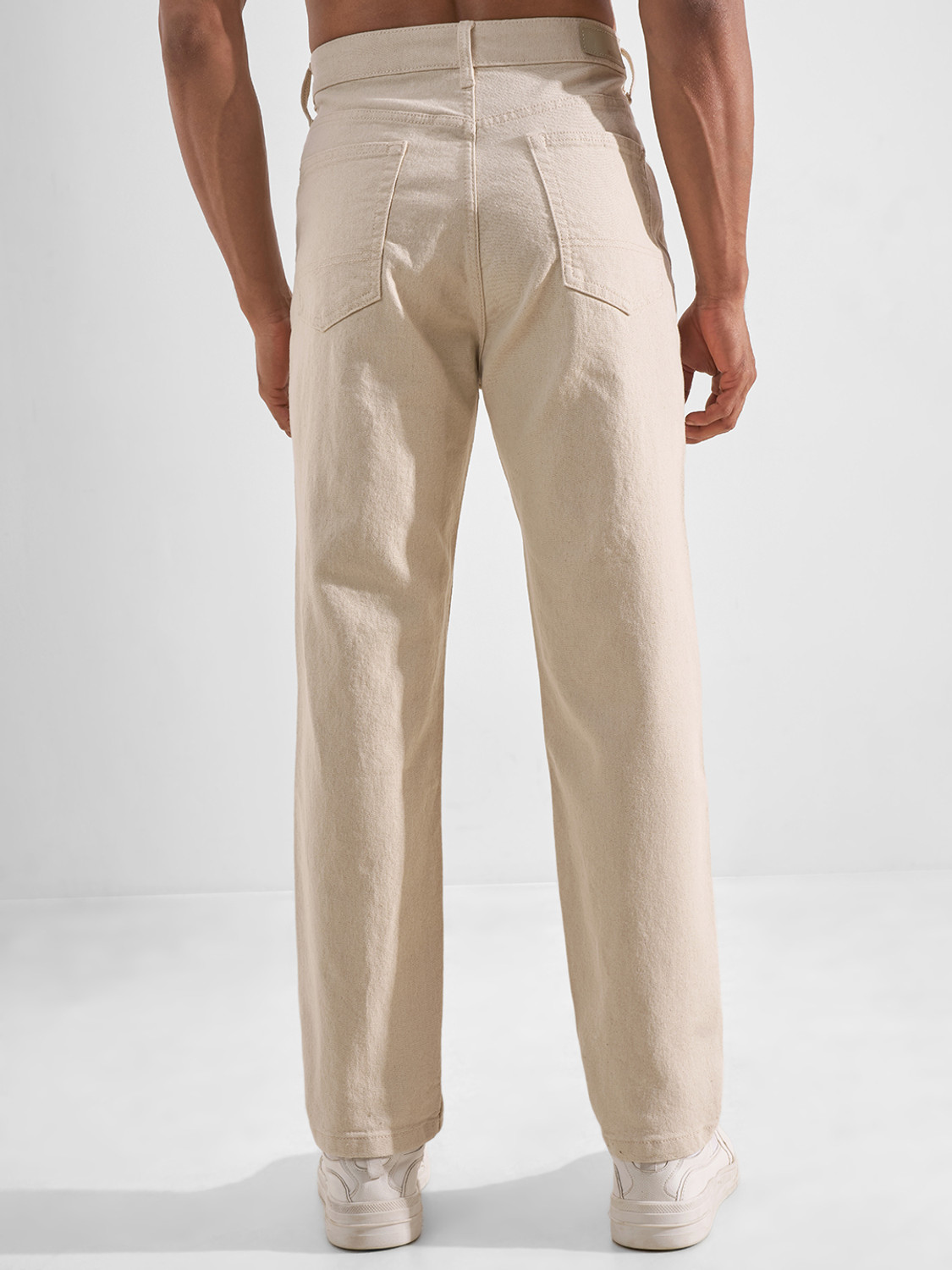 Image of HIGHLANDER Straight Fit Men Beige Jeans