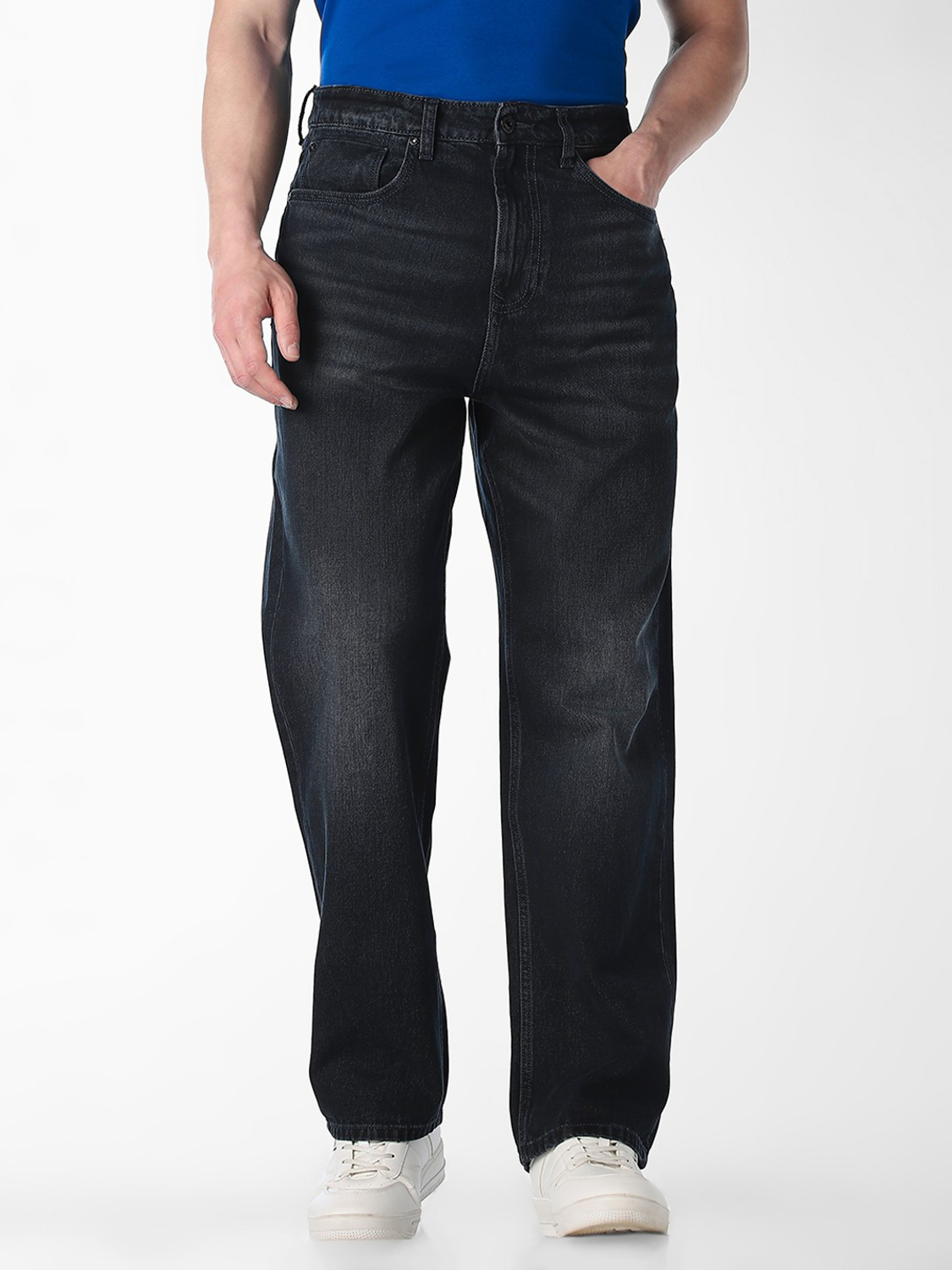 Image of JACK & JONES Loose Fit Men Dark Blue Jeans