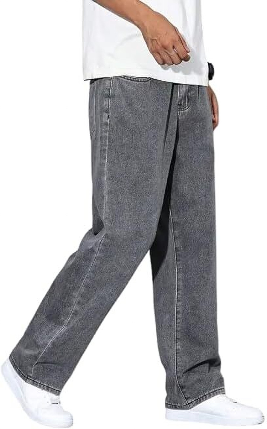 Image of UNITED DENIM Loose Fit Men Grey Jeans