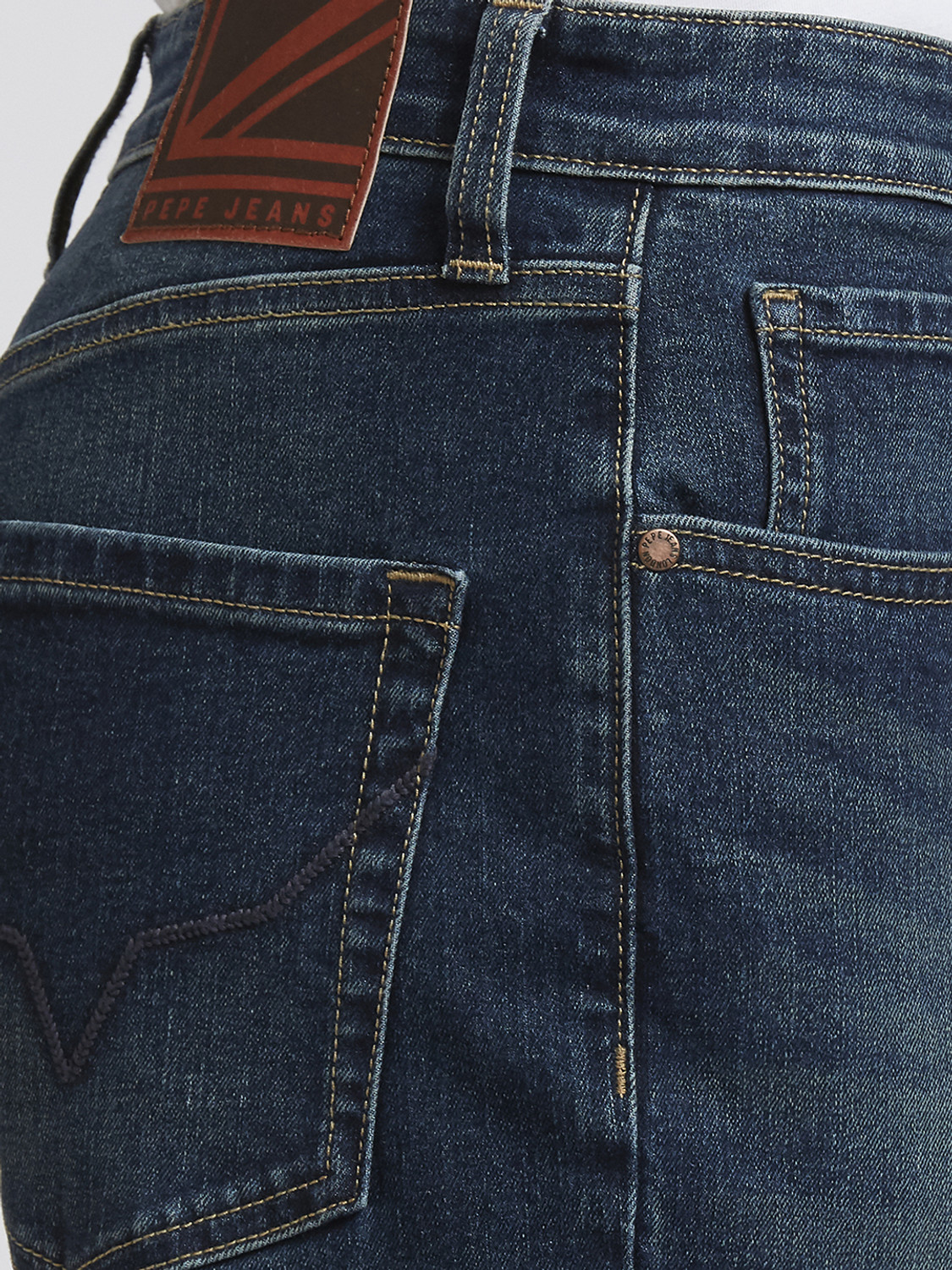 Image of Pepe Jeans Straight Fit Men Blue Jeans