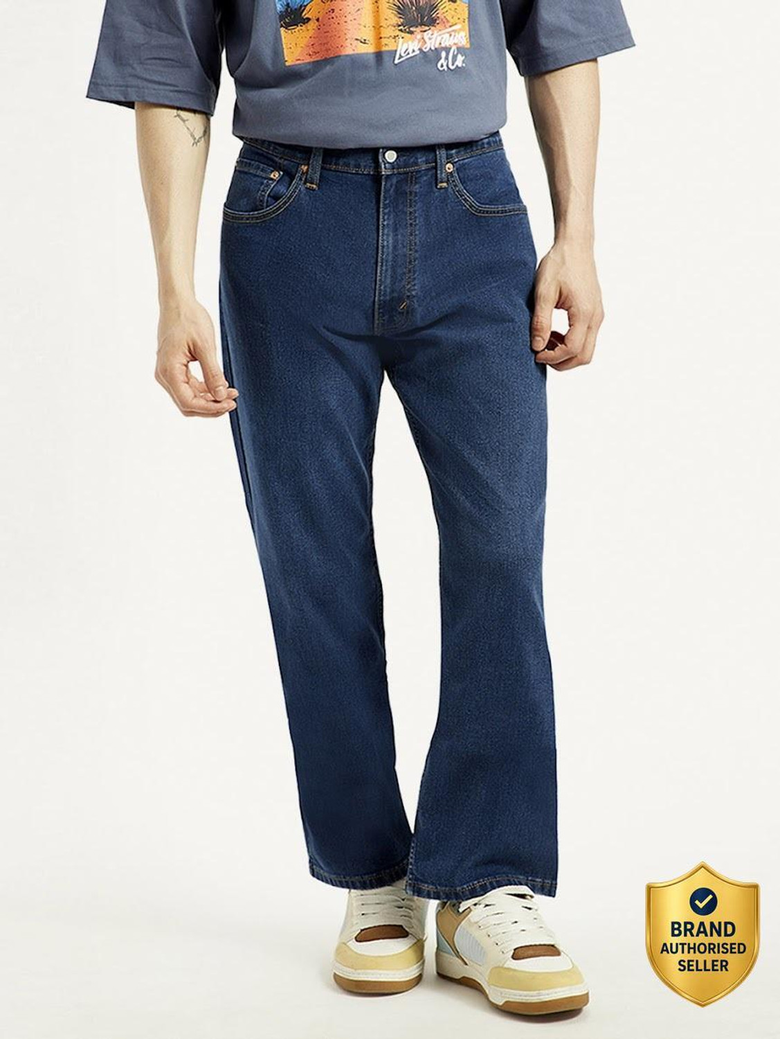 Image of LEVI'S 555 Relaxed Fit Men Blue Jeans