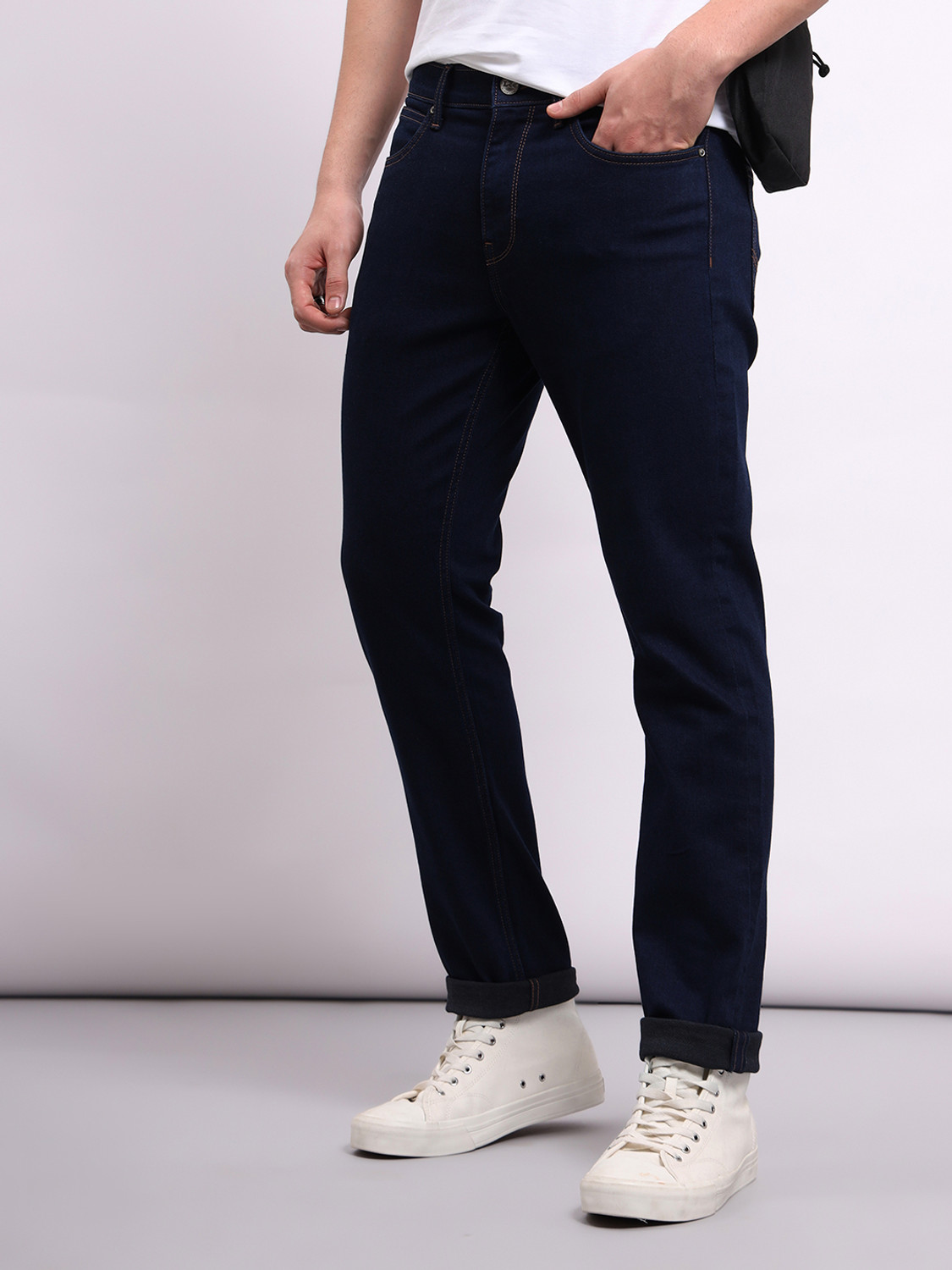 Image of LEE Men Slim Mid Rise Blue Jeans