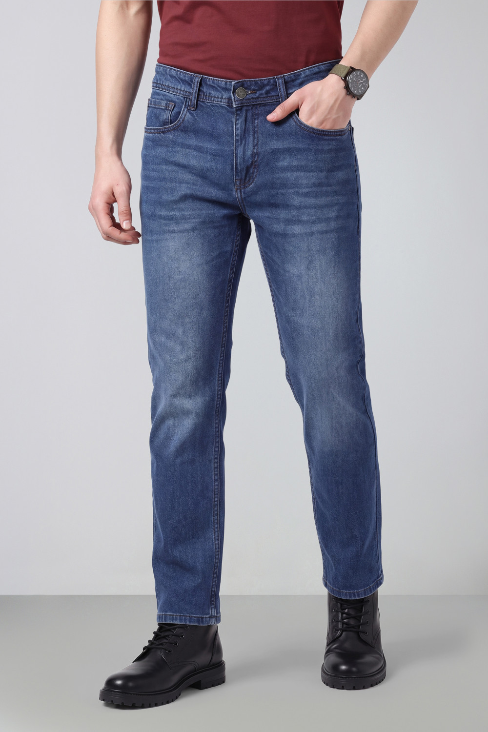 PETER ENGLAND Tapered Fit Men Blue Jeans