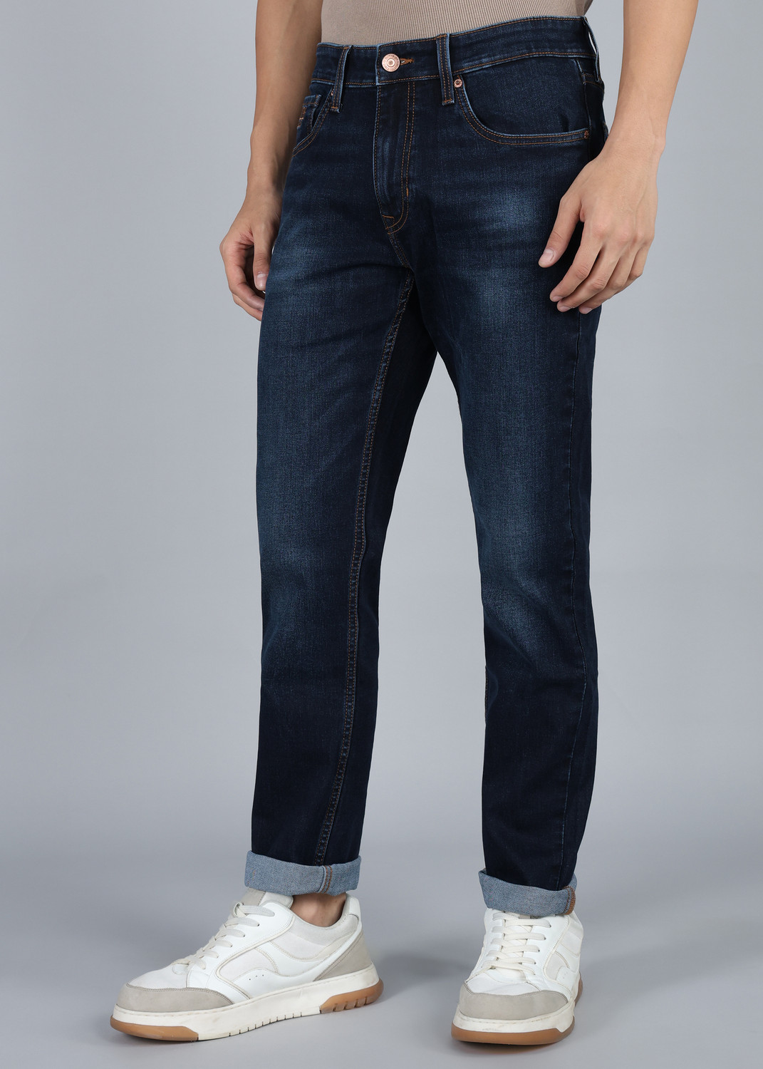 Image of U.S. Polo Assn. Denim Co. Tapered Fit Men Blue Jeans