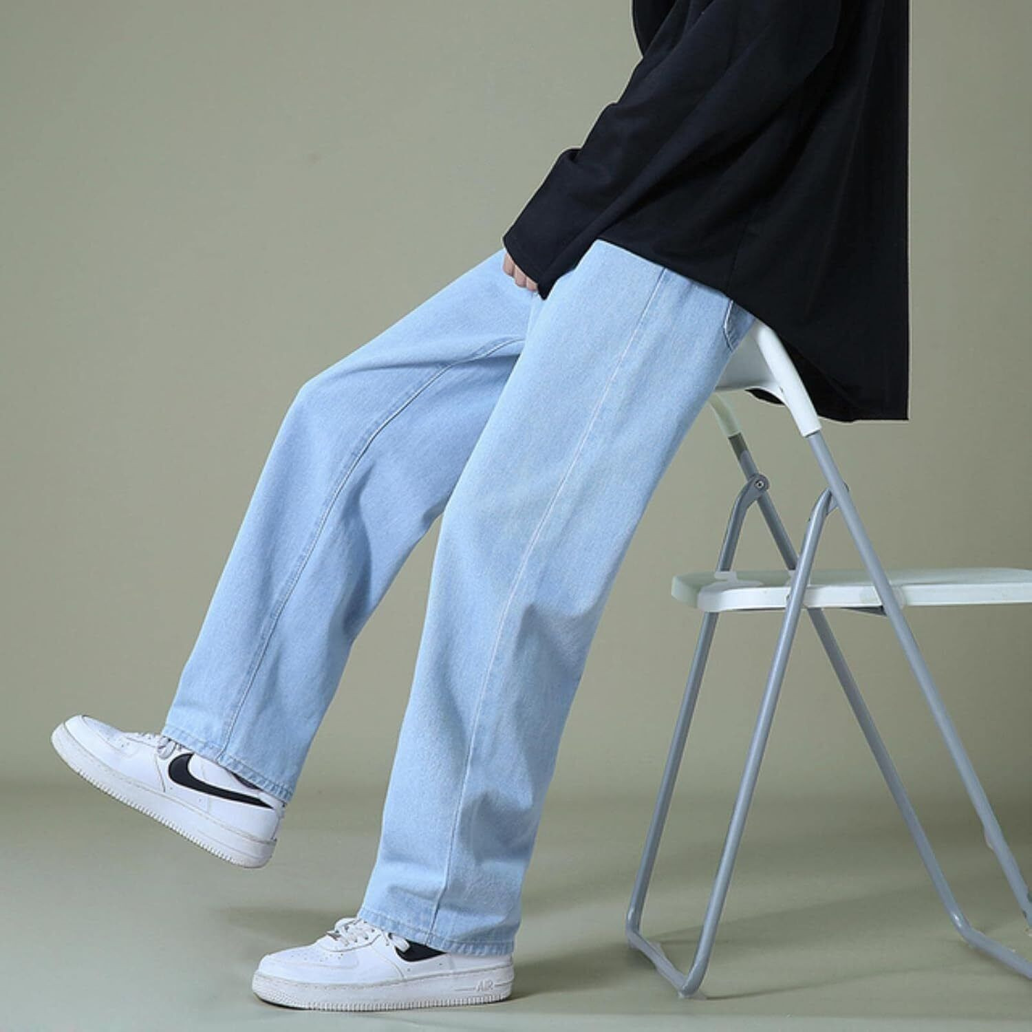 Image of DENIM LOOK Loose Fit Men Light Blue Jeans