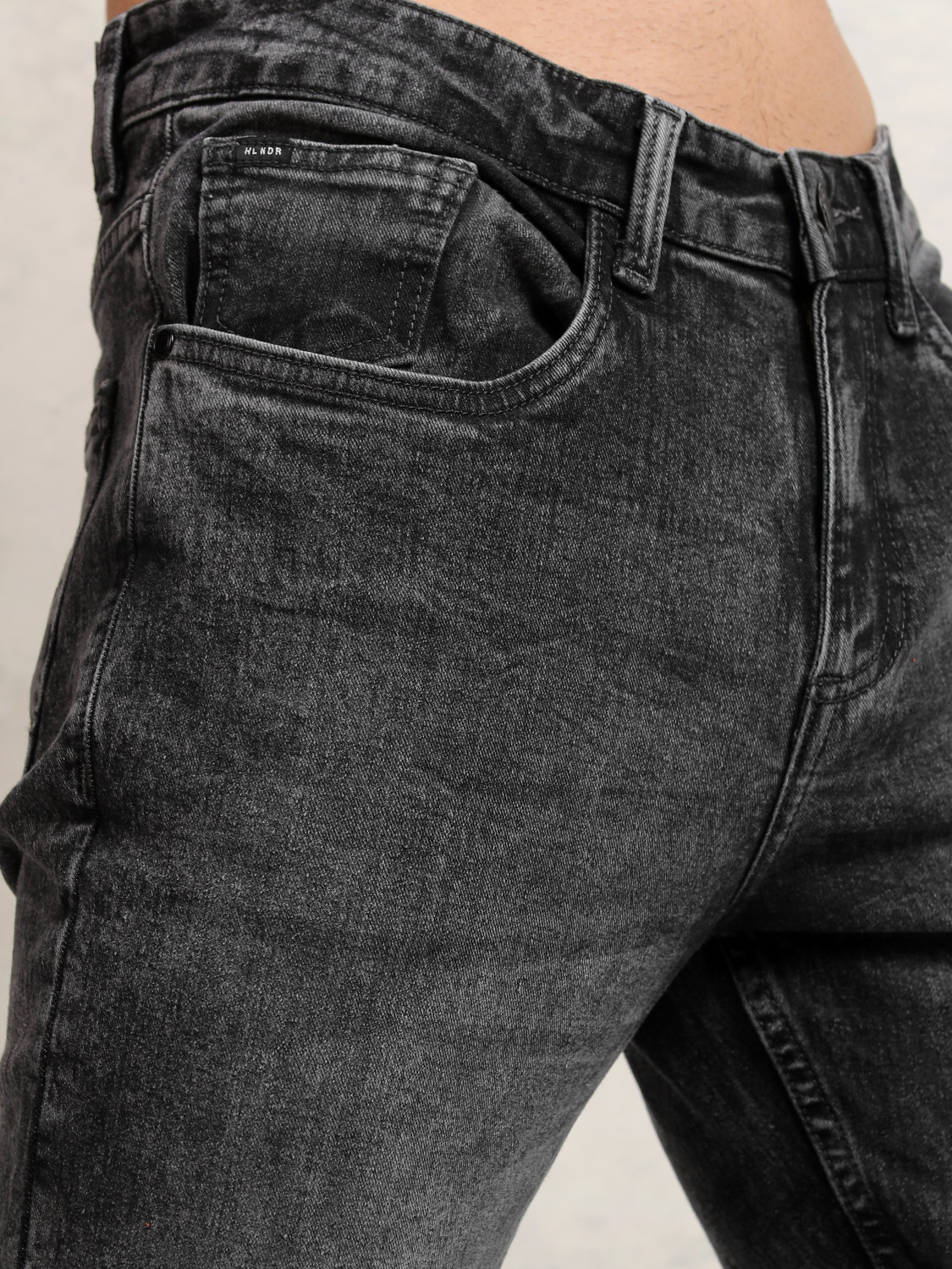 Image of HIGHLANDER Tapered Fit Men Grey Jeans