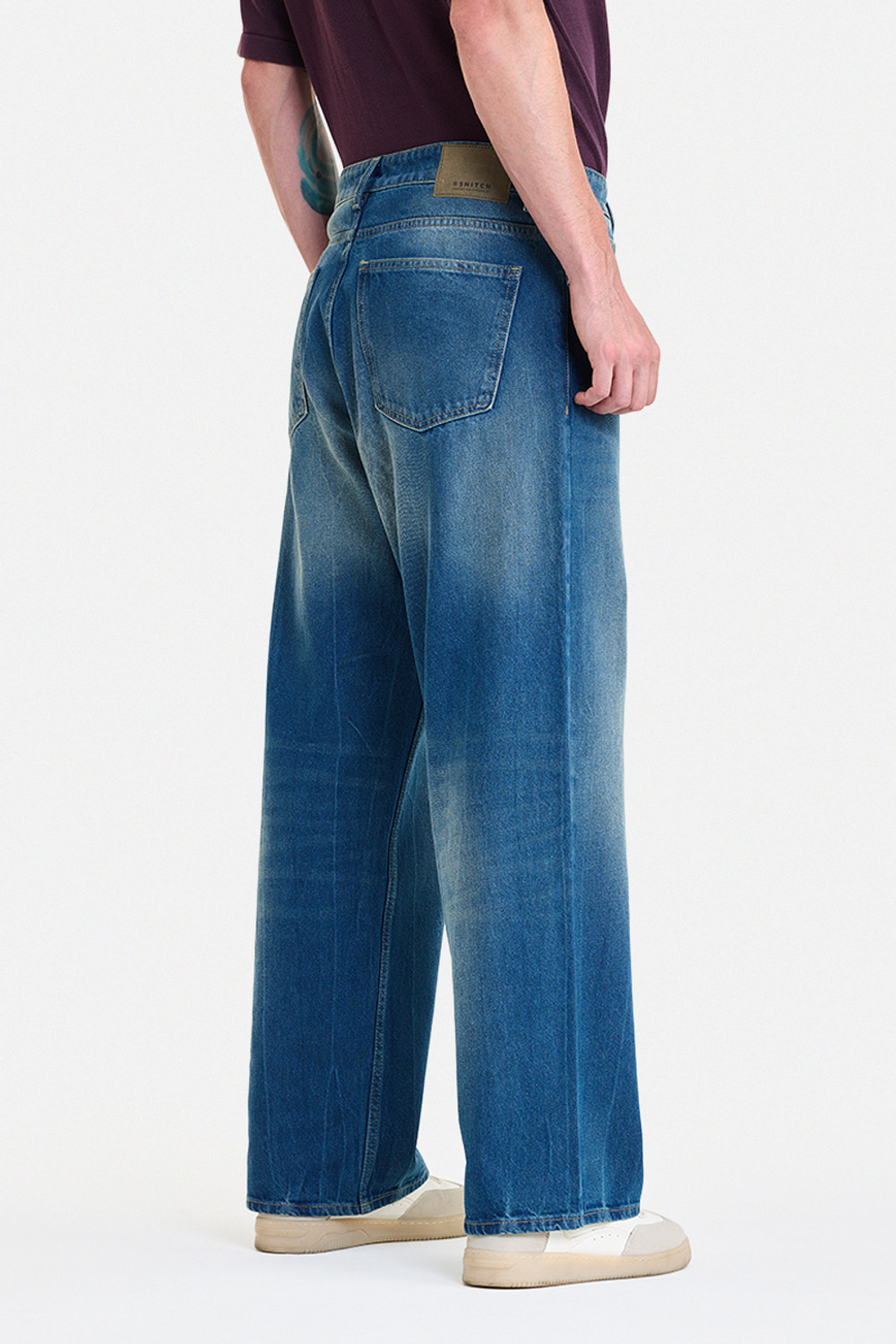 Image of Snitch Loose Fit Men Blue Jeans