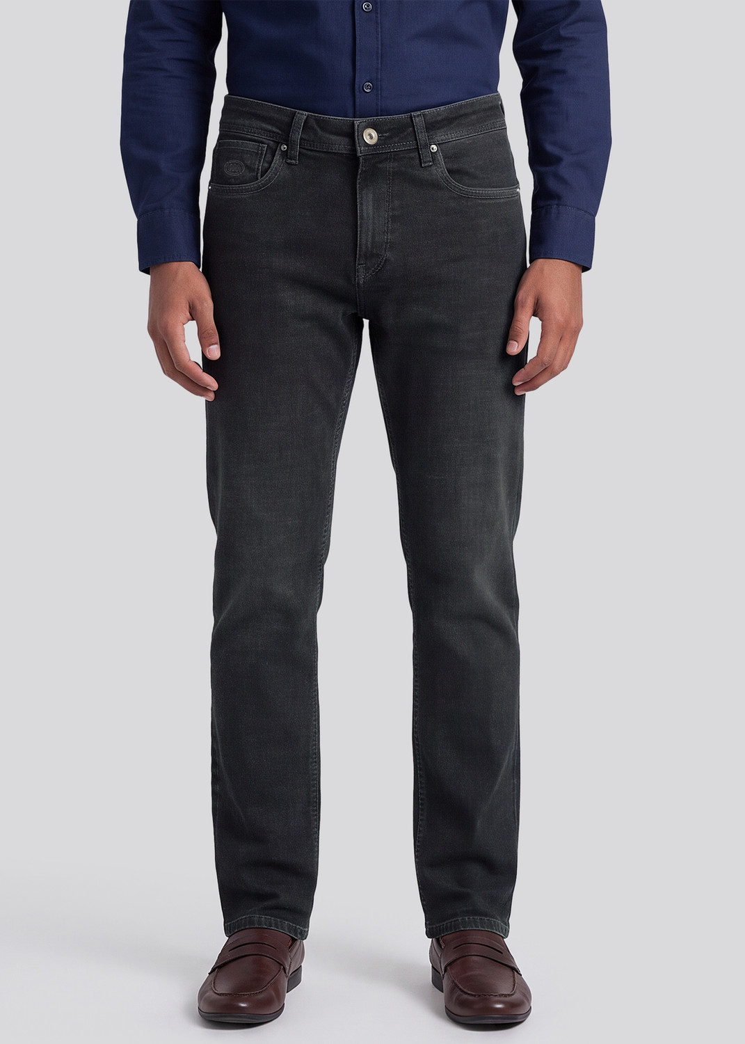 Image of LAWMAN Straight Fit Men Black Jeans