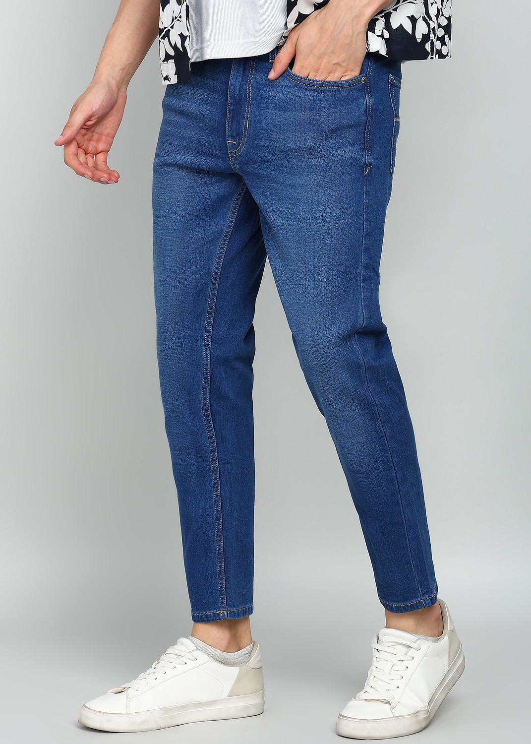 Image of FLYING MACHINE Slim Men Blue Jeans