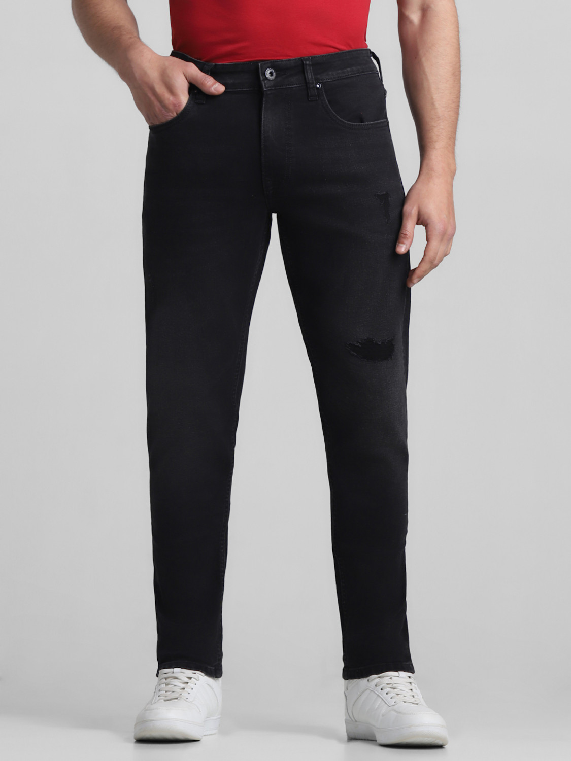 Image of JACK & JONES Slim Men Black Jeans