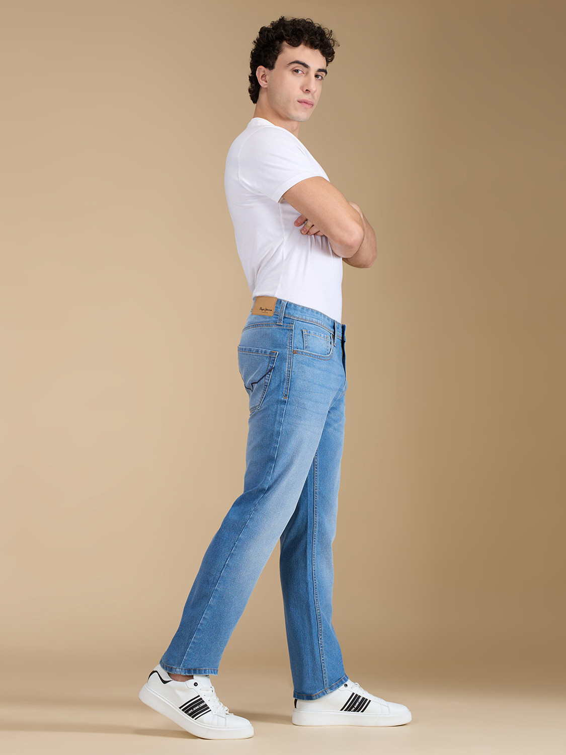 Image of Pepe Jeans Straight Fit Men Light Blue Jeans