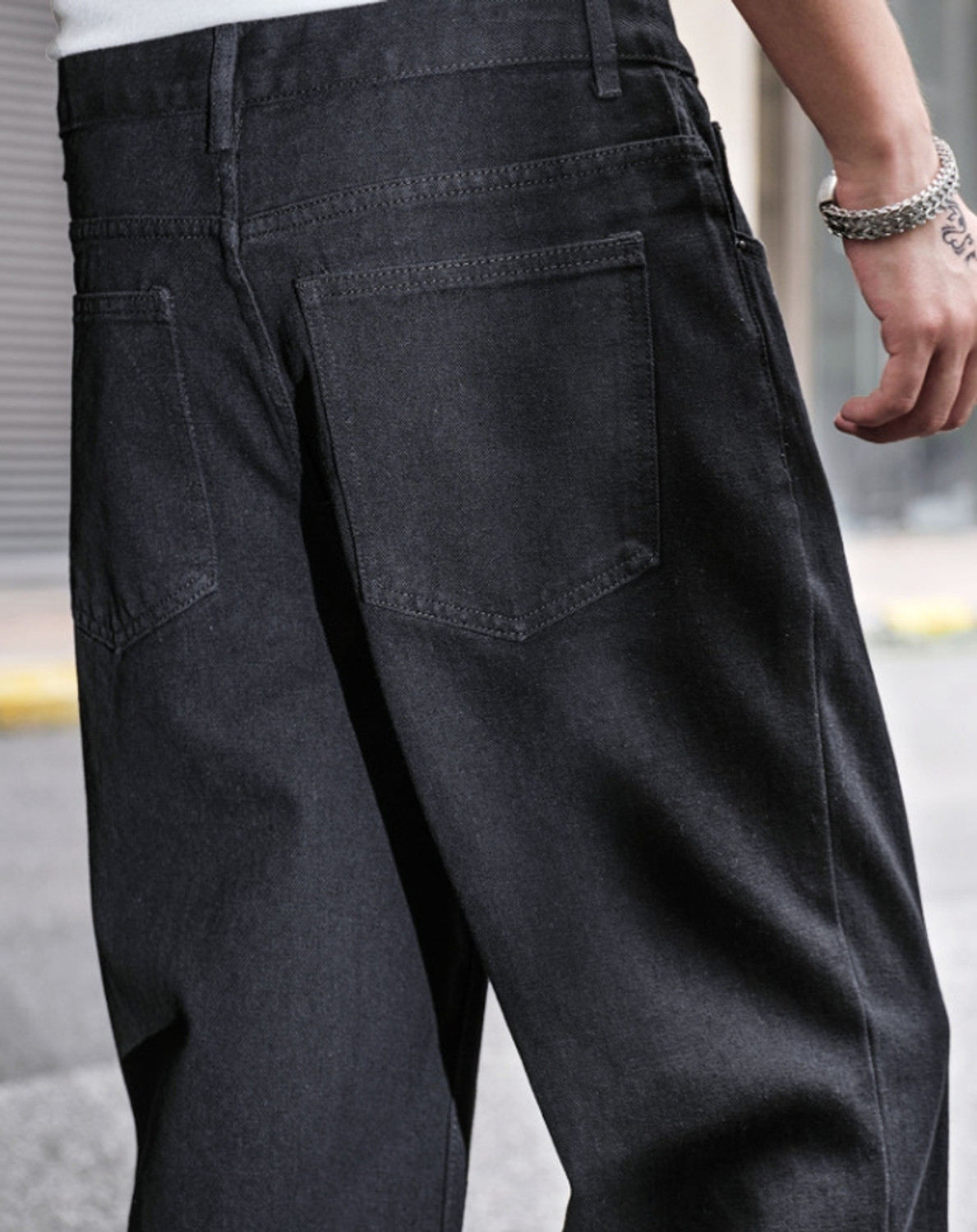 Image of KGN ENTERPRISES Relaxed Fit Men Black Jeans