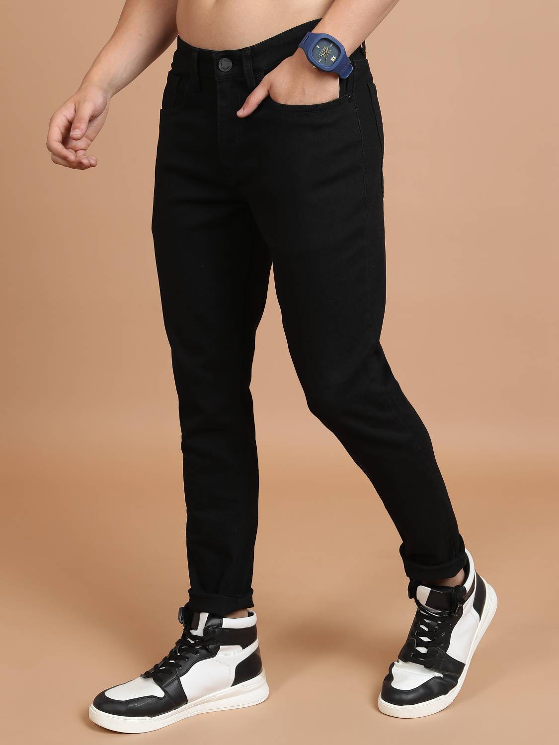 HIGHLANDER Slim Men Black Jeans - Image 4