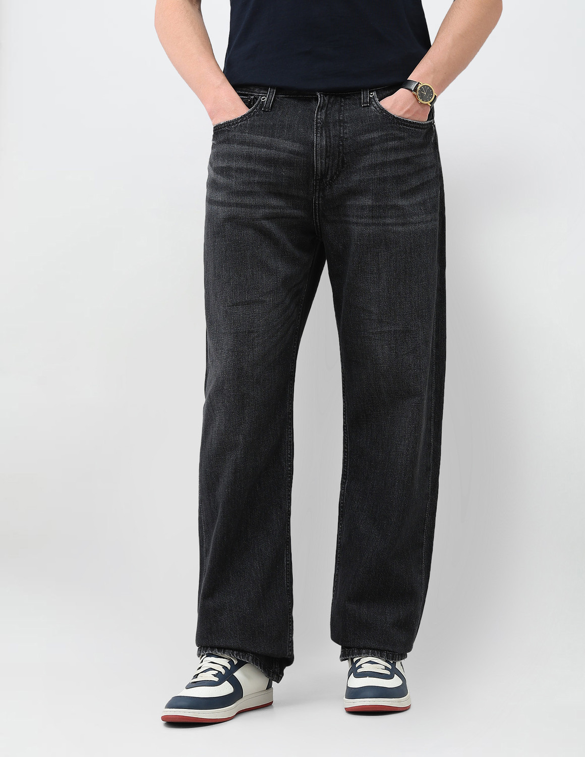 Image of U.S. Polo Assn. Denim Co. Loose Fit Men Black Jeans