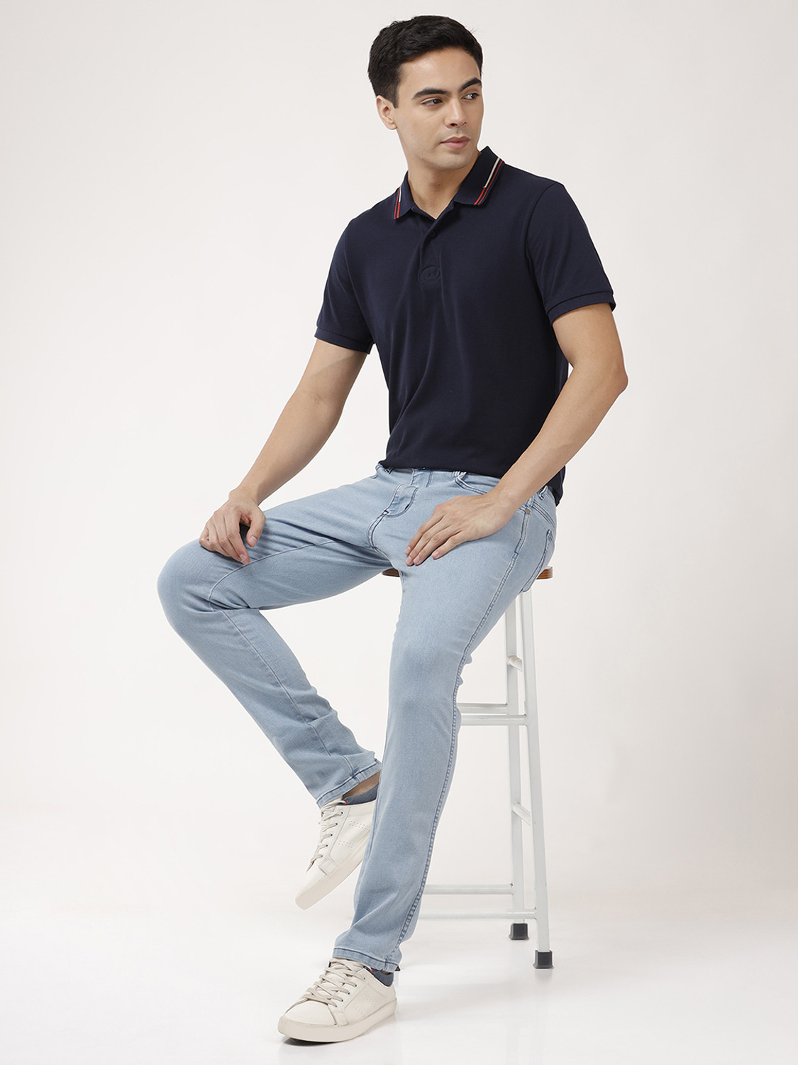 Image of Wrangler Slim Men Blue Jeans