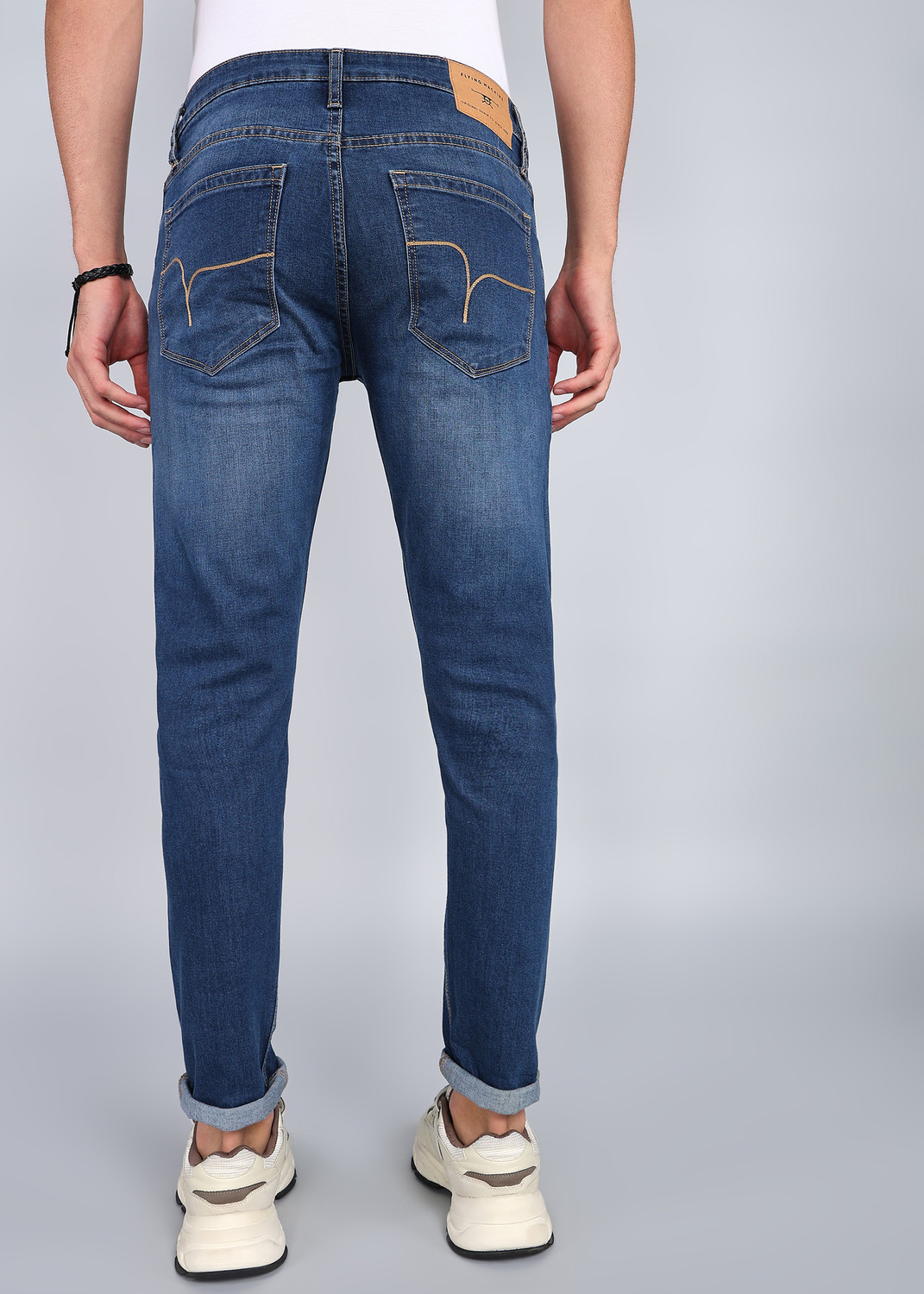 Image of FLYING MACHINE Super Skinny Men Blue Jeans