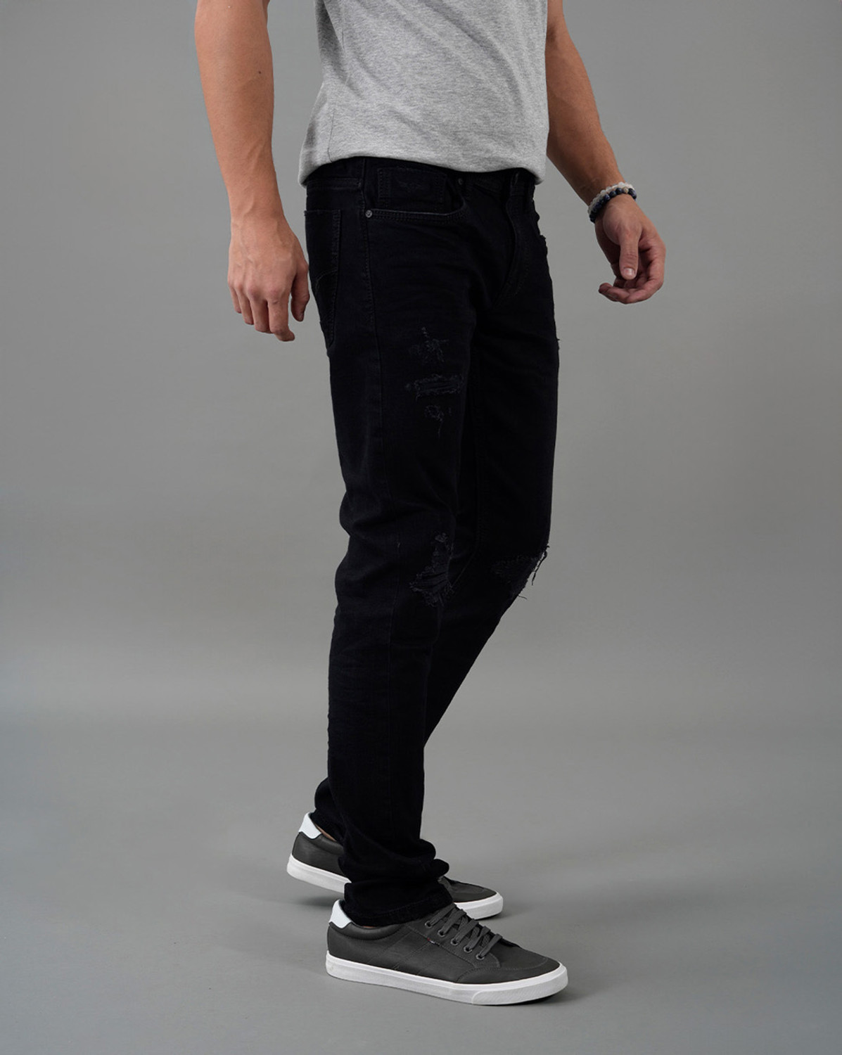 Image of ROOKIES Slim Men Black Jeans