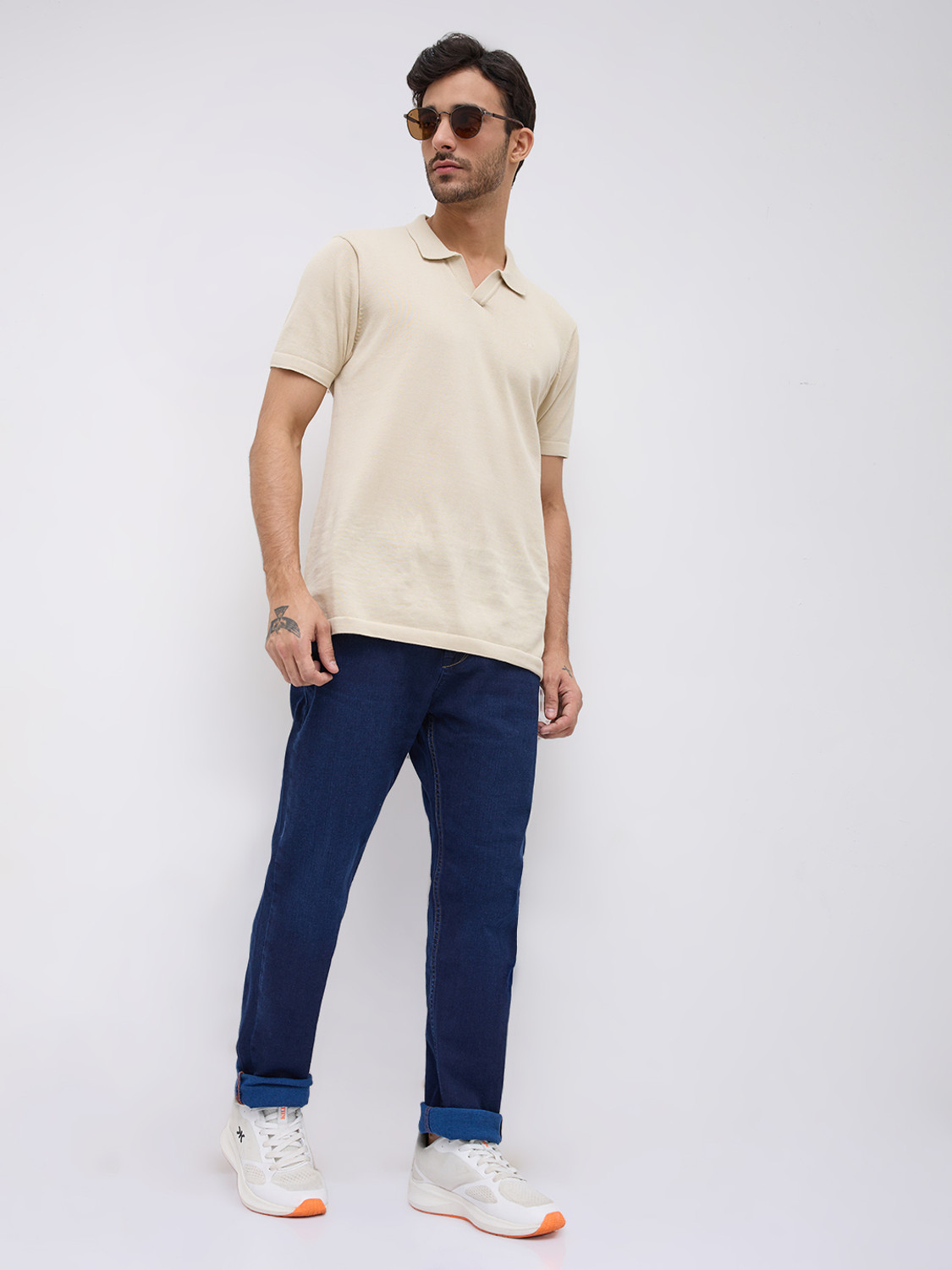 Image of KILLER Straight Fit Men Dark Blue Jeans