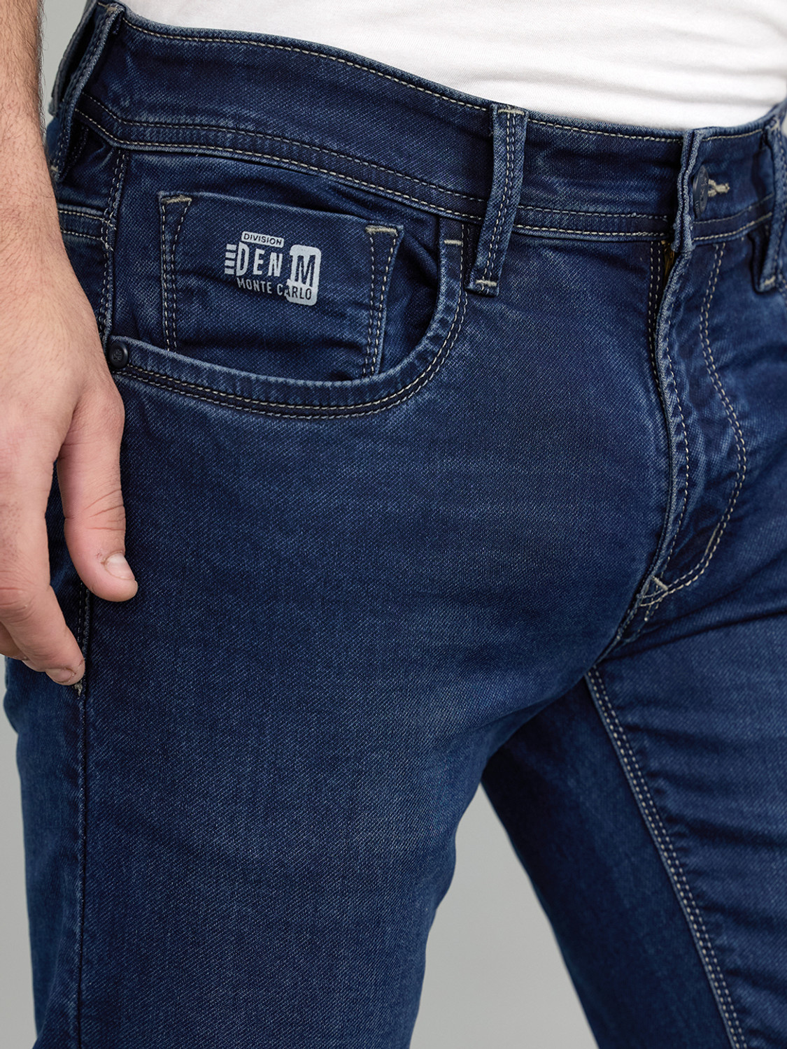Image of MONTE CARLO Skinny Men Blue Jeans